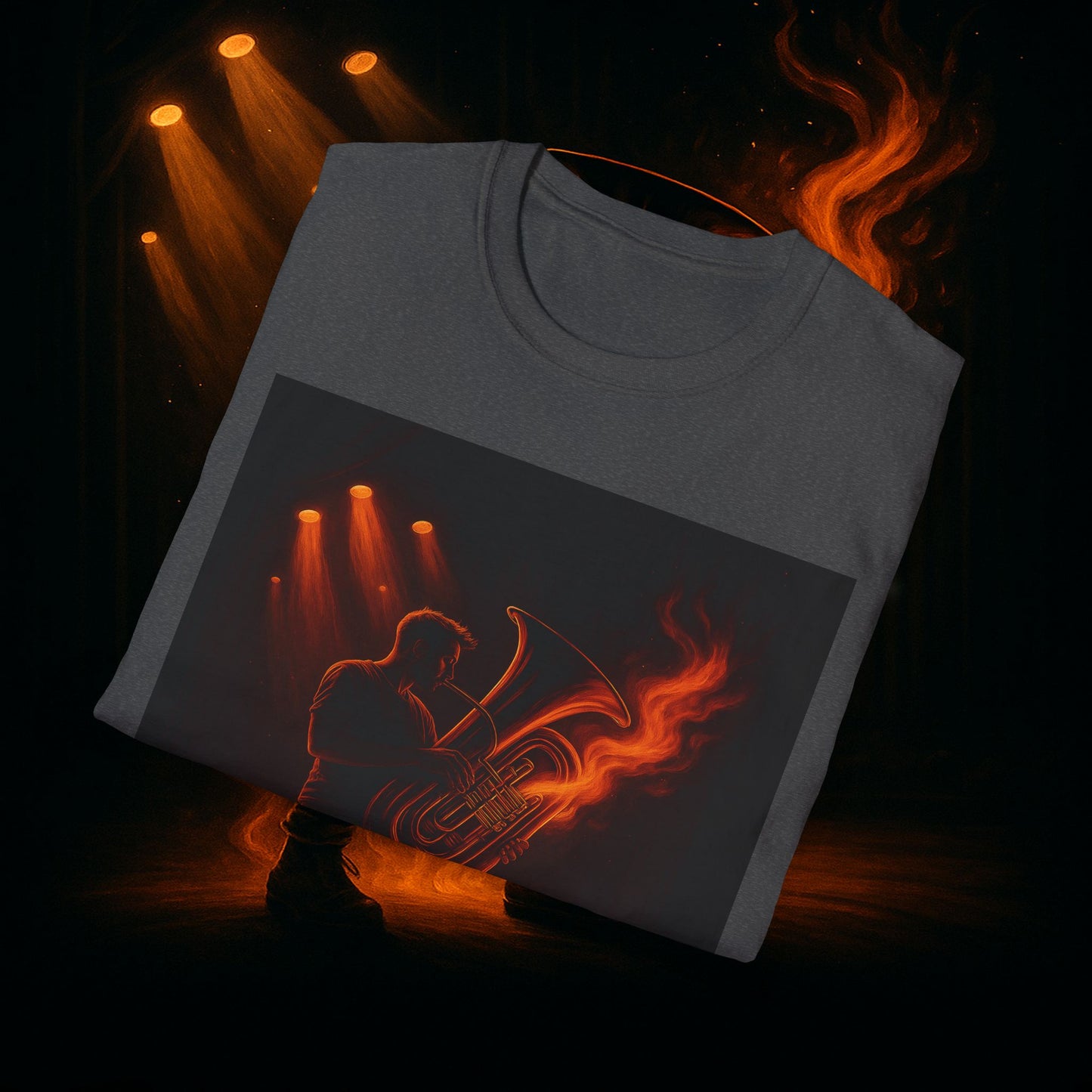 "Camiseta Tuba 🎺🔥 Cuando el alma suena, todo arde.”