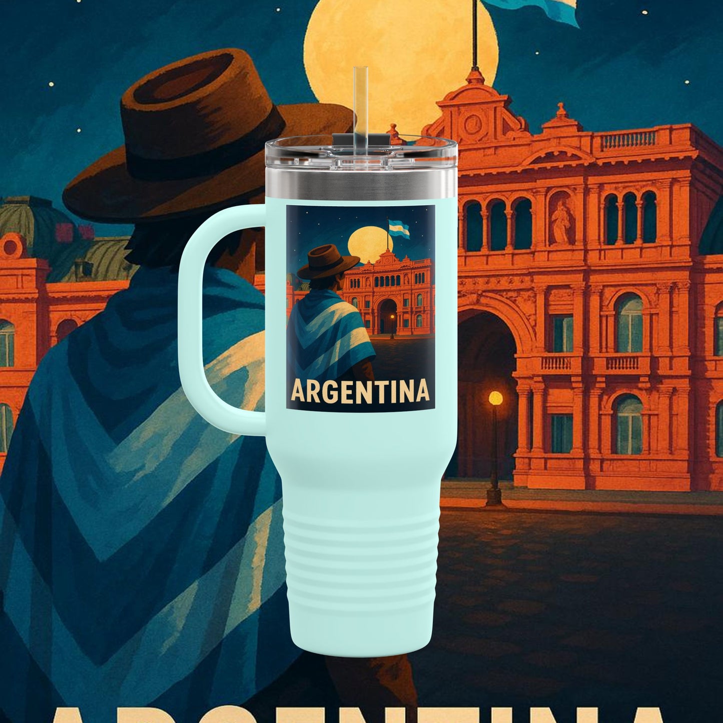 "taza de Viaje Aislada Argentina: Pasión, Tradición y Tierra de Sueños🔥🏞️"
