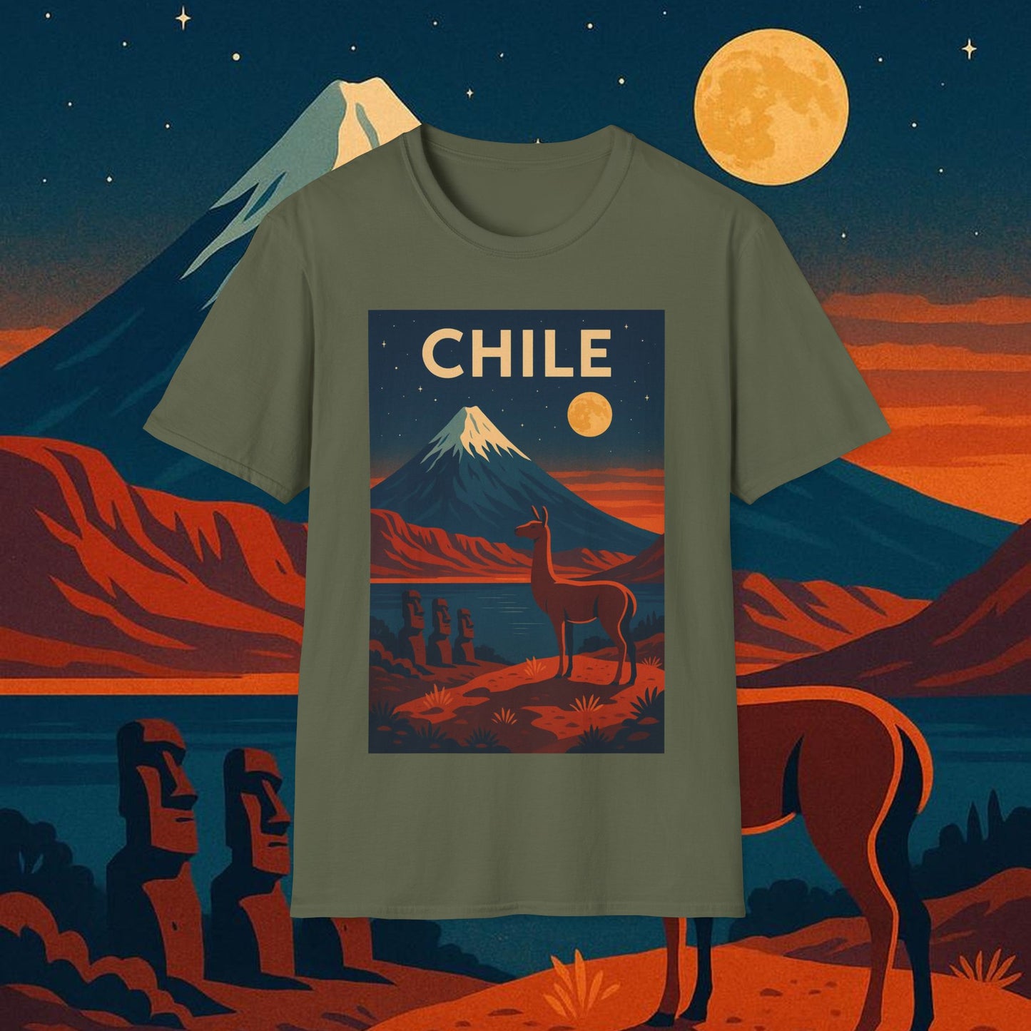 "Camiseta Chile: Naturaleza Indómita y Horizontes Eternos 🏔️🍇🏜️"