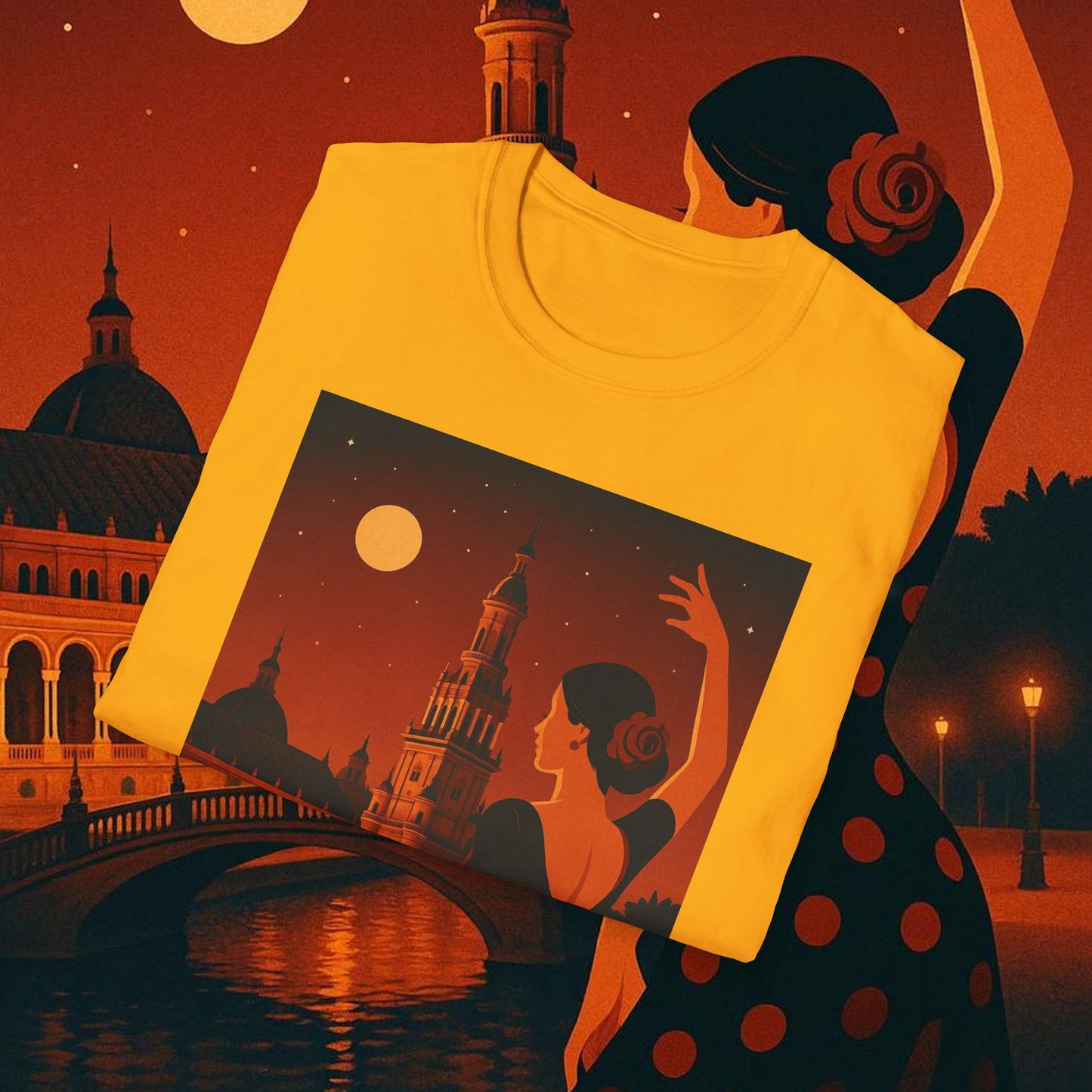"Camiseta España: Pasión, Arte y Sabores que Enamoran 🎨💃🍷"