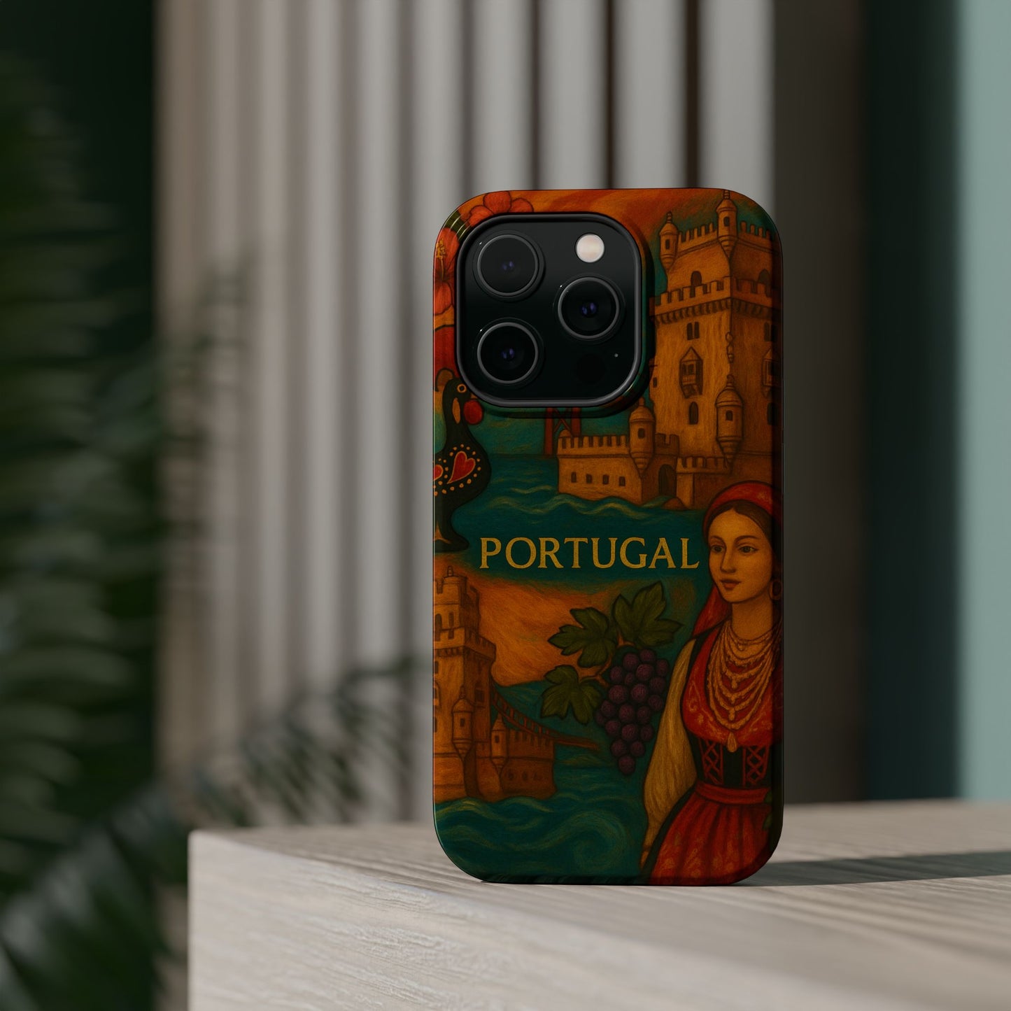 "Funda Magnética Reforzada Magnética Reforzada Portugal: Encanto Atlántico, Fados y Azulejos 🌊🎶🧿"
