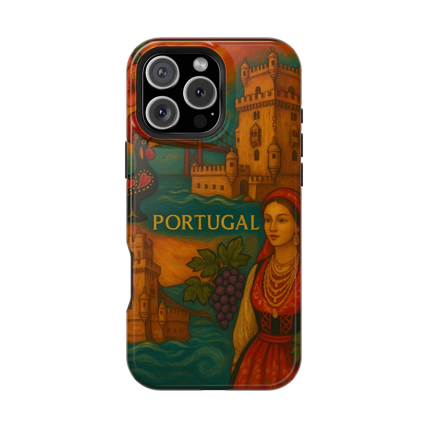 "Funda Magnética Reforzada Magnética Reforzada Portugal: Encanto Atlántico, Fados y Azulejos 🌊🎶🧿"