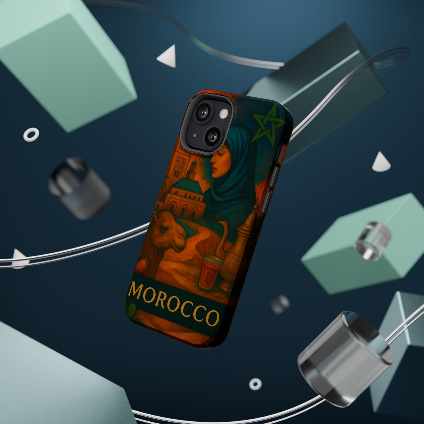 "Funda Magnética Reforzada Magnética Reforzada Marruecos: Magia del Desierto y Ciudades de Mil Colores 🐪🏜️🕌"