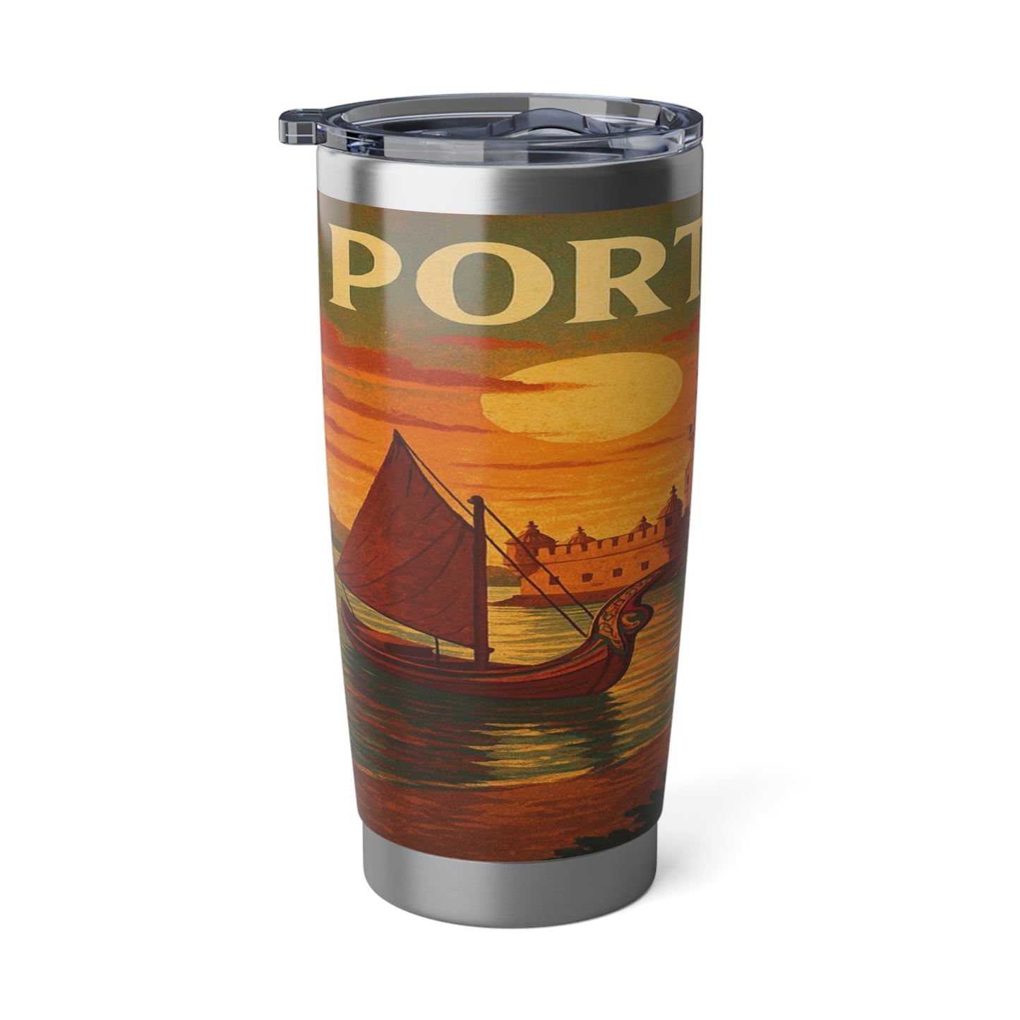 "Vaso Térmico Vagabond 20oz Portugal: Encanto Atlántico, Fados y Azulejos 🌊🎶🧿"
