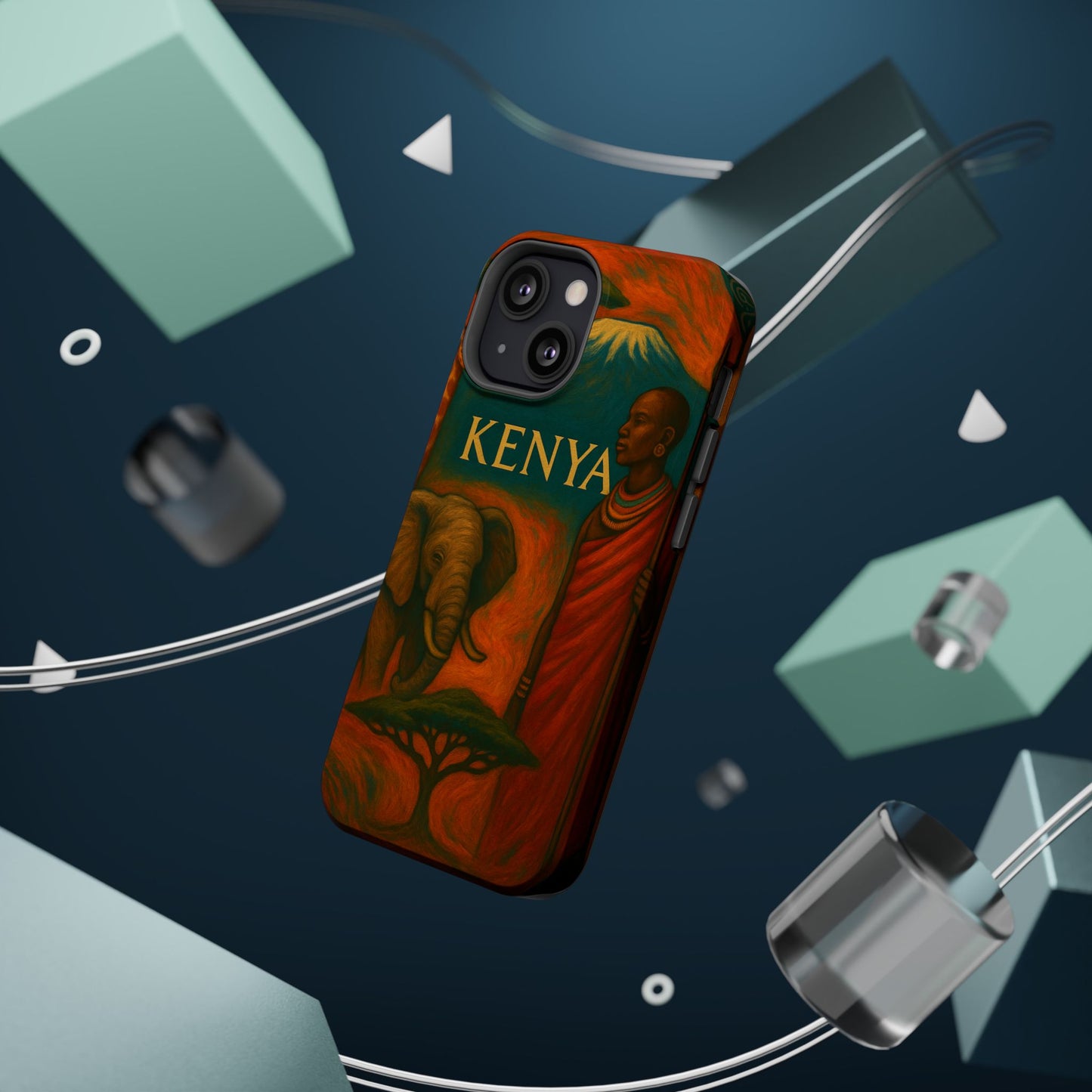 "Funda Magnética Reforzada Magnética Reforzada Kenia: Aventura Salvaje y Tierra de Horizontes Infinitos 🦁🌄🏕️"