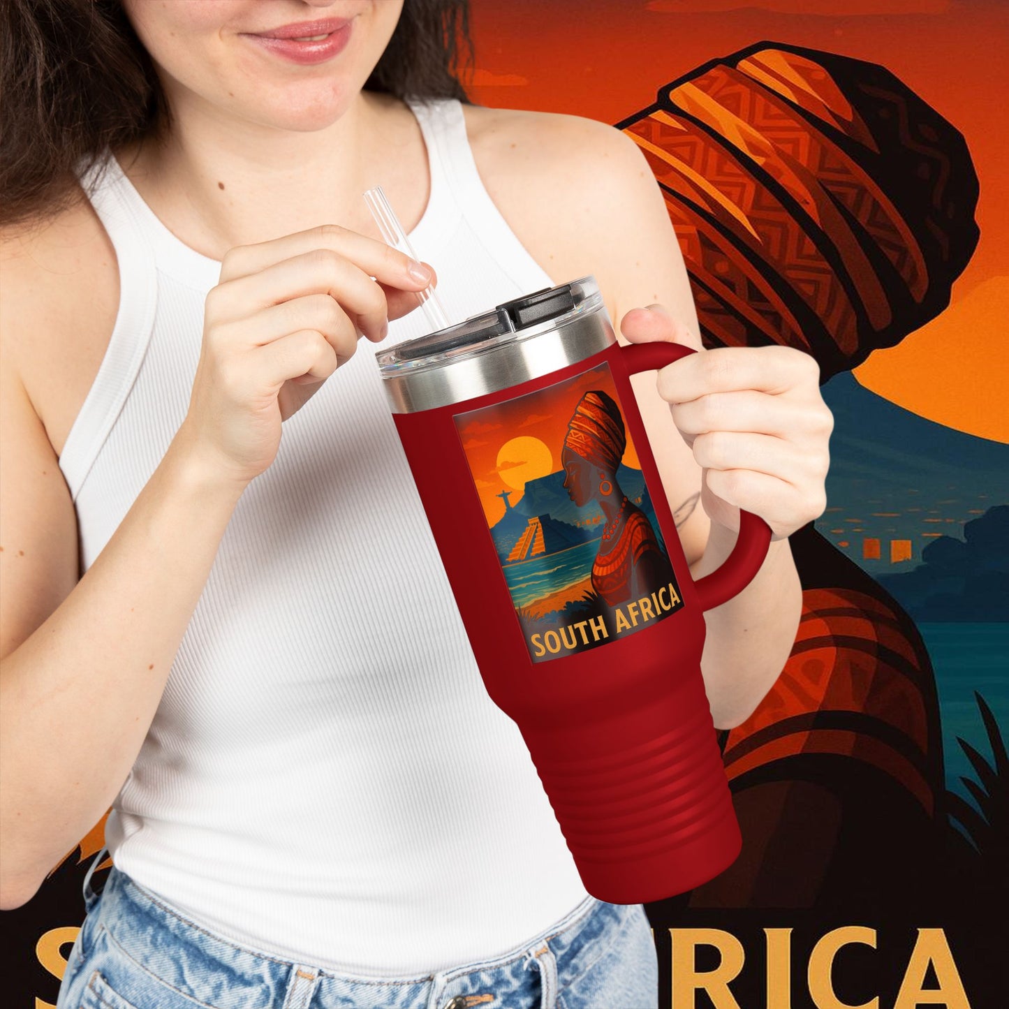"South Africa Insulated Travel Mug 🌍 – A world of adventure and diversity"