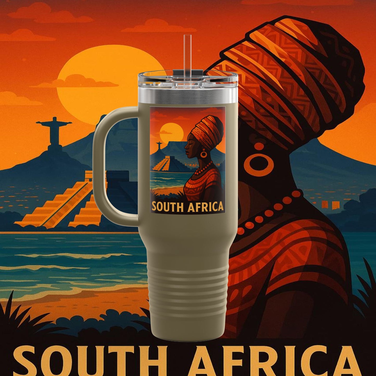 "South Africa Insulated Travel Mug 🌍 – A world of adventure and diversity"