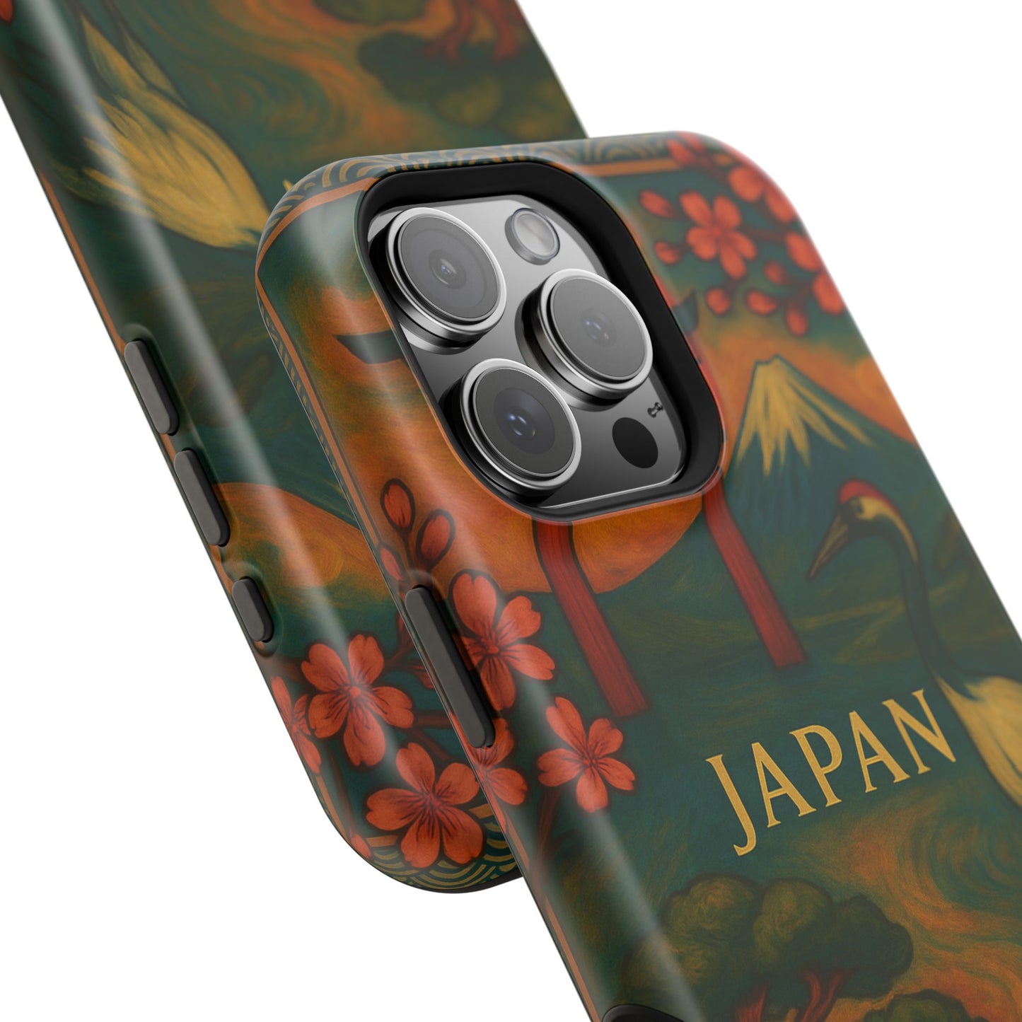 "Funda Magnética Reforzada Japón: Tradición entre Cerezos y Montañas 🌸⛩️🗻"