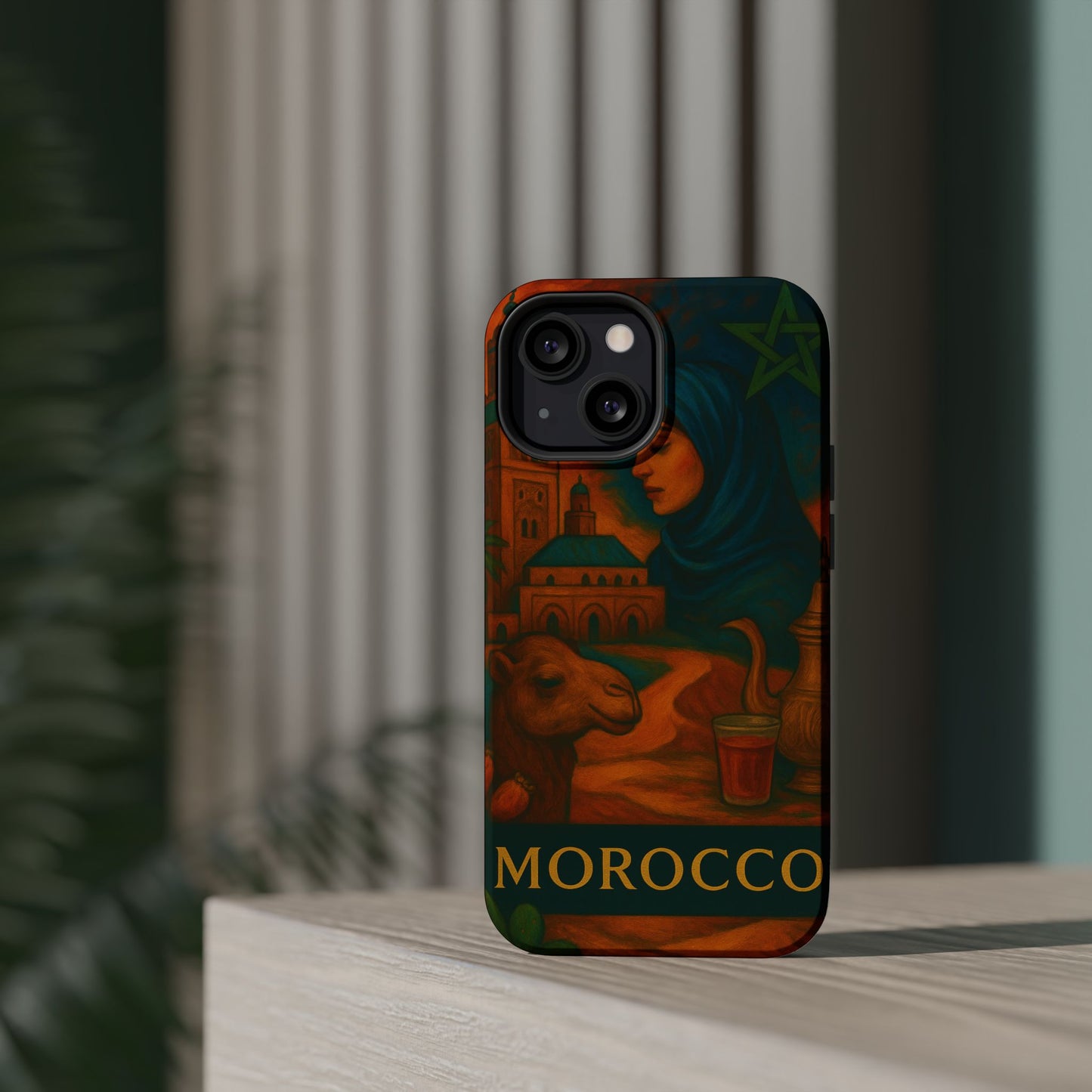 "Funda Magnética Reforzada Magnética Reforzada Marruecos: Magia del Desierto y Ciudades de Mil Colores 🐪🏜️🕌"