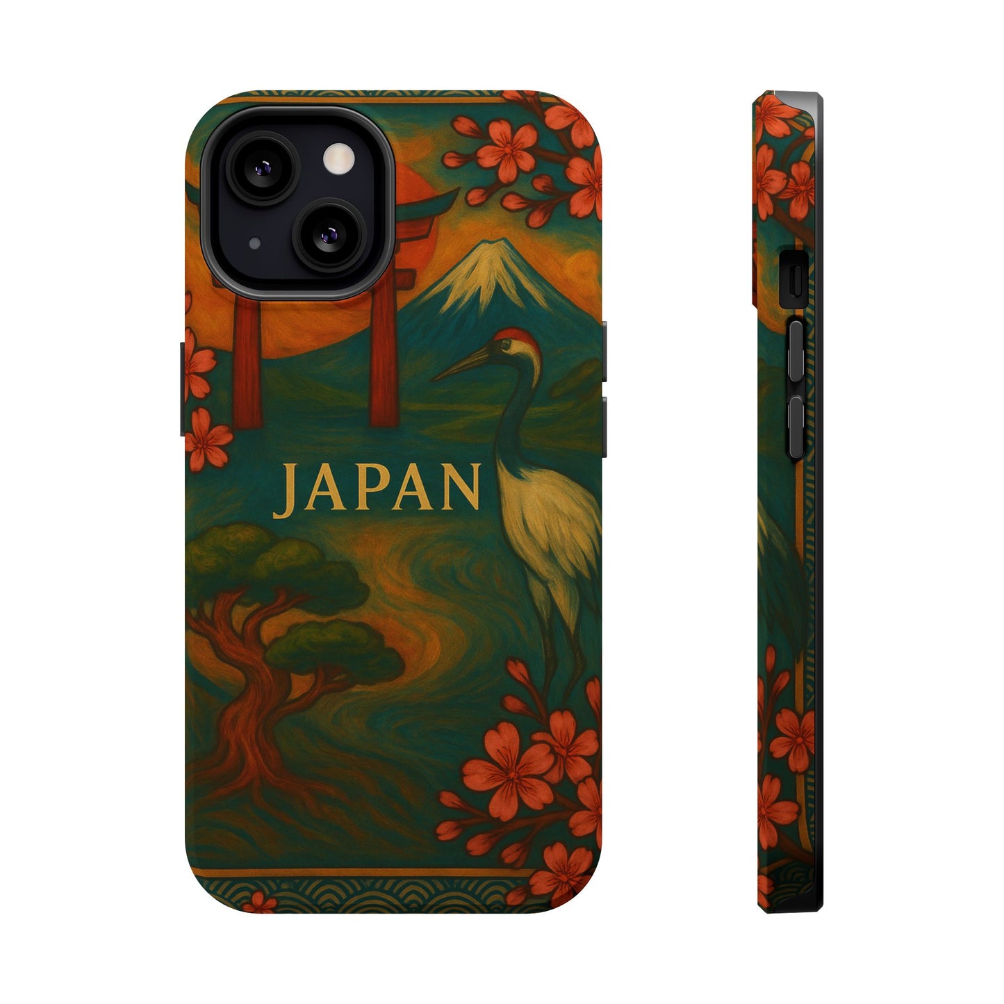 "Funda Magnética Reforzada Japón: Tradición entre Cerezos y Montañas 🌸⛩️🗻"