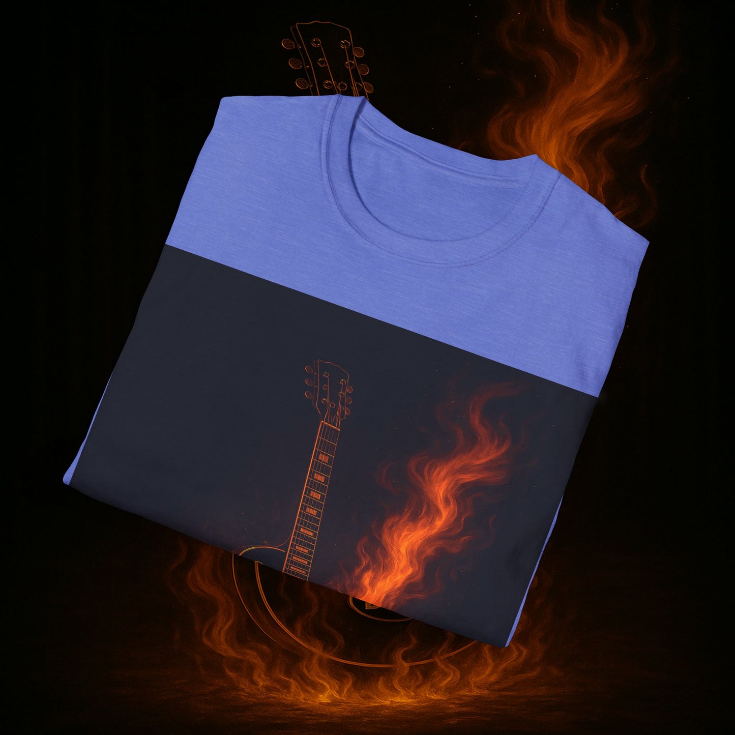 "Camiseta guitarra 🎸🔥Donde vibra una cuerda, nace una llamarada.” 🔥🎸