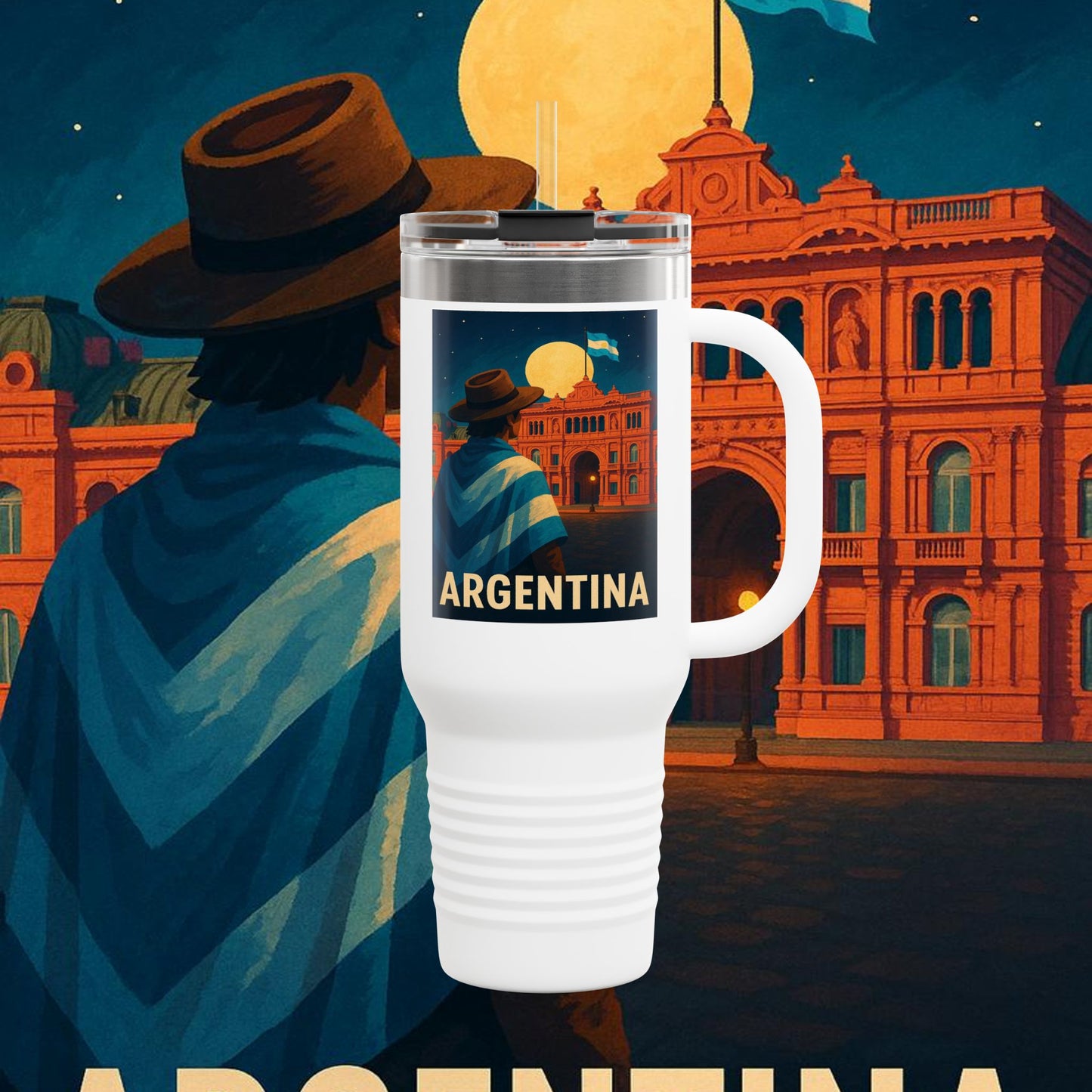 "taza de Viaje Aislada Argentina: Pasión, Tradición y Tierra de Sueños🔥🏞️"