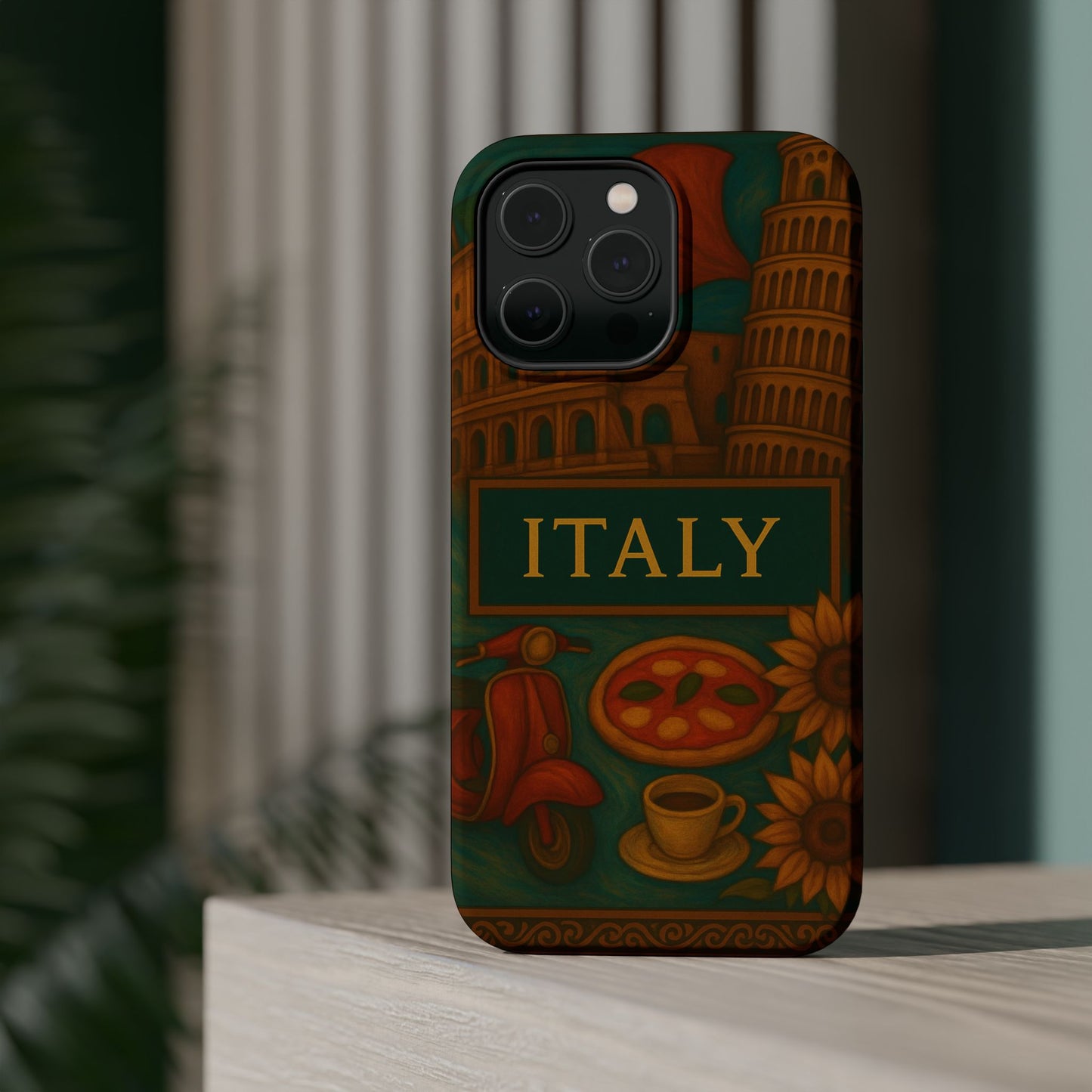 "Funda Magnética Reforzada Magnética Reforzada Italia: Arte, Pasión y Sabores Eternos 🎨🍝🏛️"