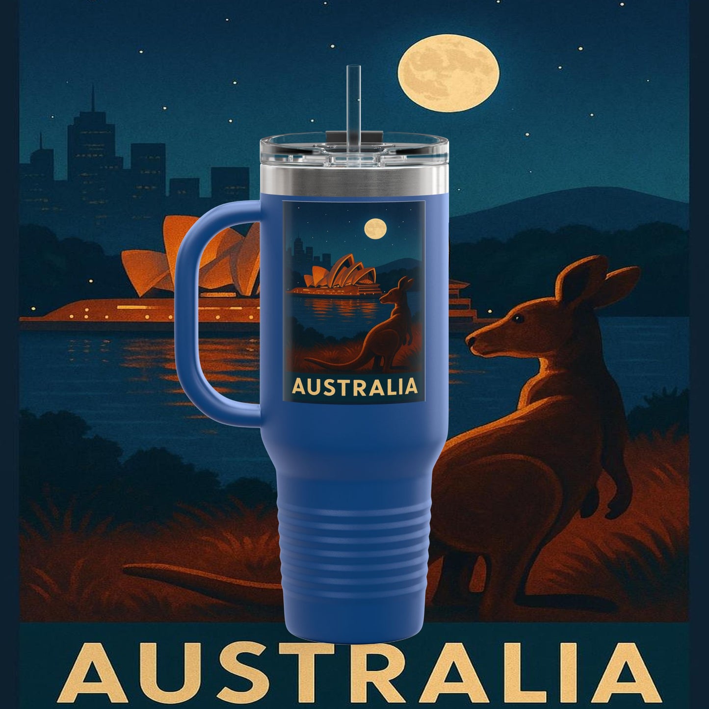 "Australia Insulated Travel Mug🌞 – Land of natural wonders and free spirit"