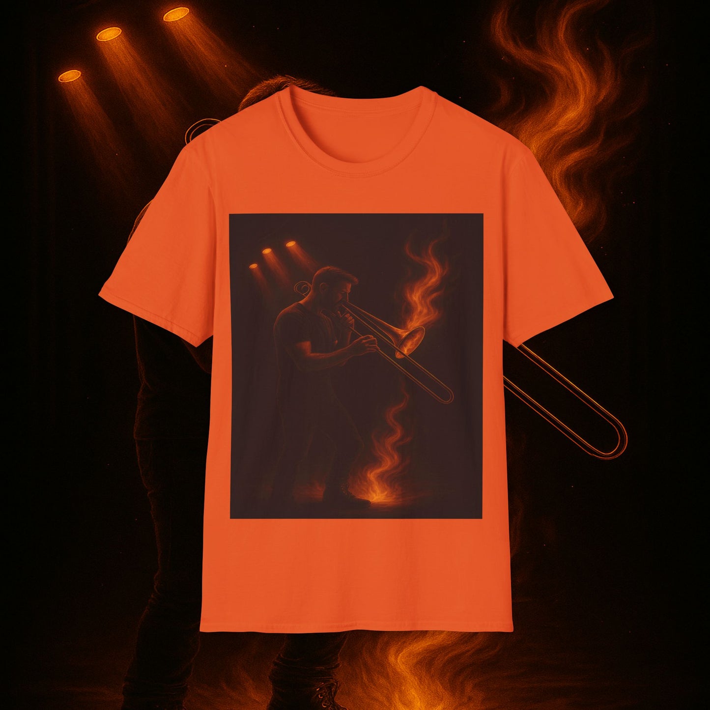 "Camiseta Trombón 🎷🔥No todos los fuegos hacen ruido… algunos tocan el alma.” 🔥🎷