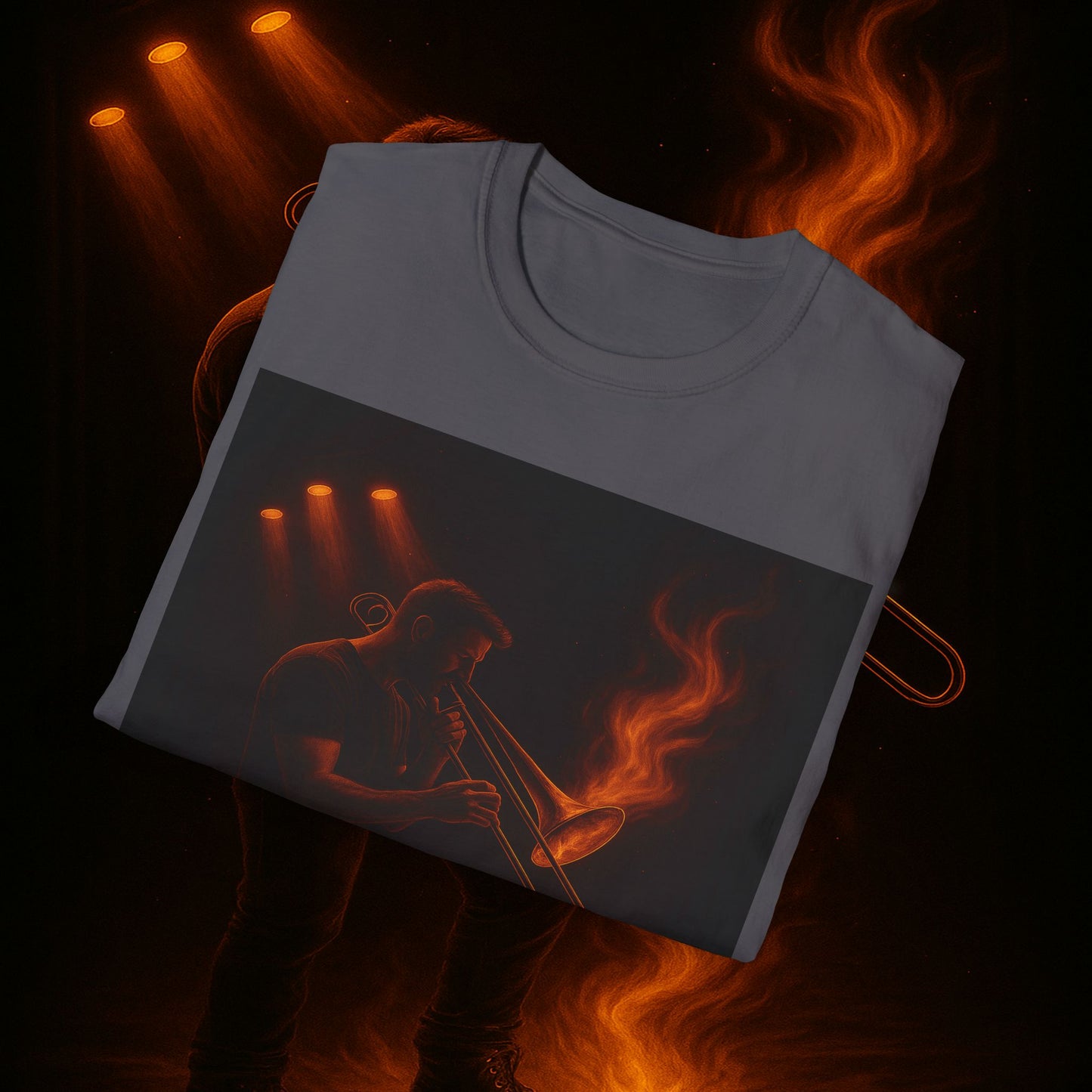 "Camiseta Trombón 🎷🔥No todos los fuegos hacen ruido… algunos tocan el alma.” 🔥🎷