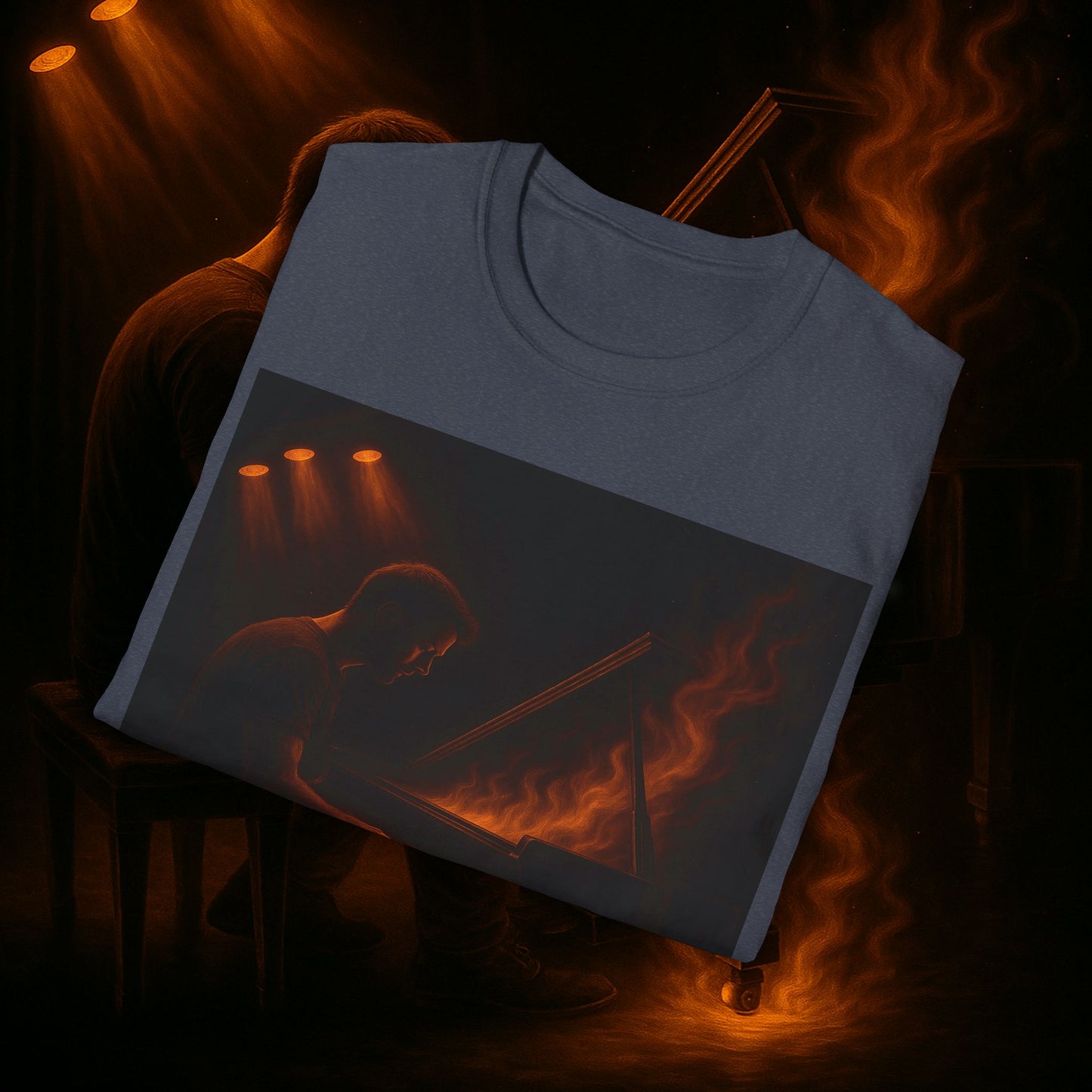 "Camiseta piano 🎹🔥Cuando las manos arden… el alma canta.” 🔥🎹