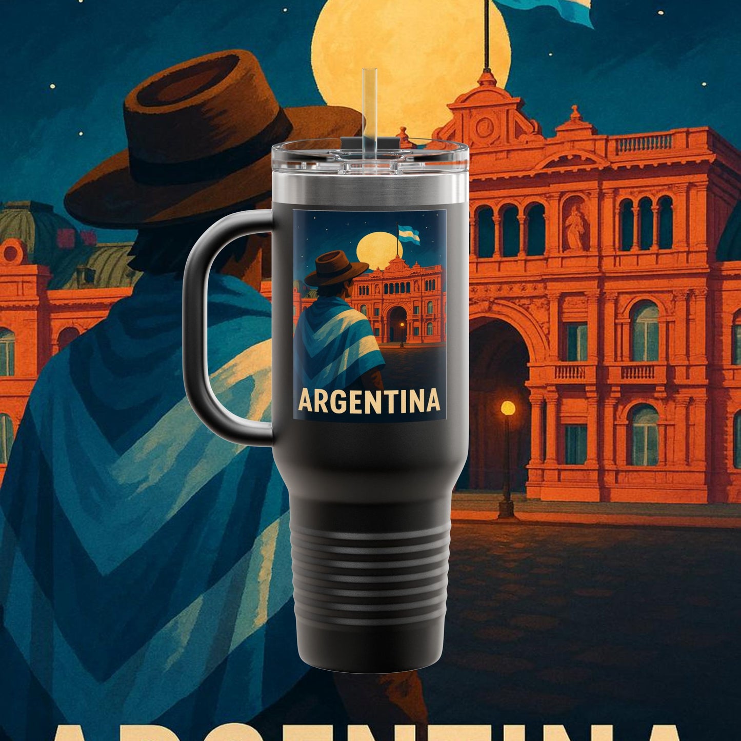 "taza de Viaje Aislada Argentina: Pasión, Tradición y Tierra de Sueños🔥🏞️"