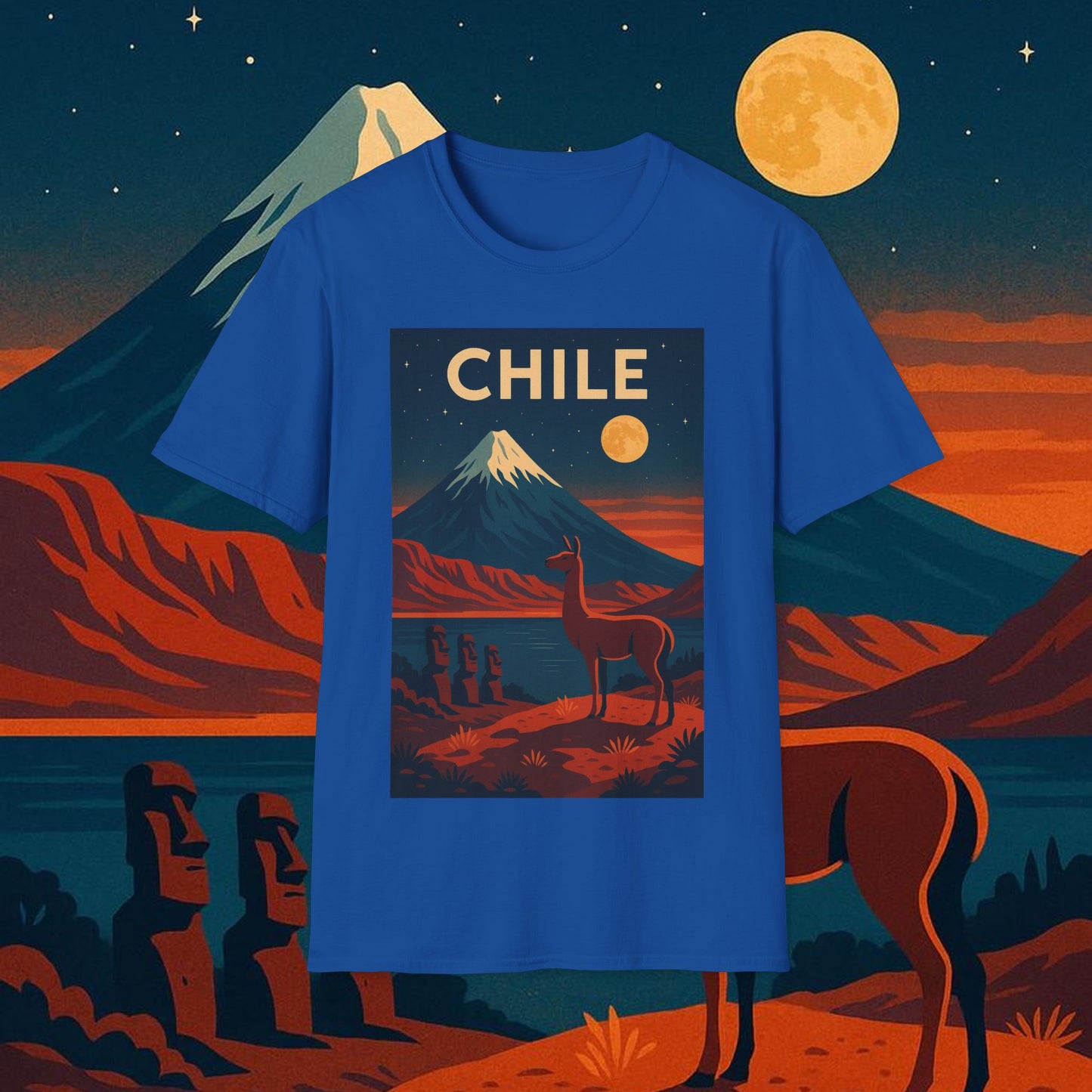 "Camiseta Chile: Naturaleza Indómita y Horizontes Eternos 🏔️🍇🏜️"