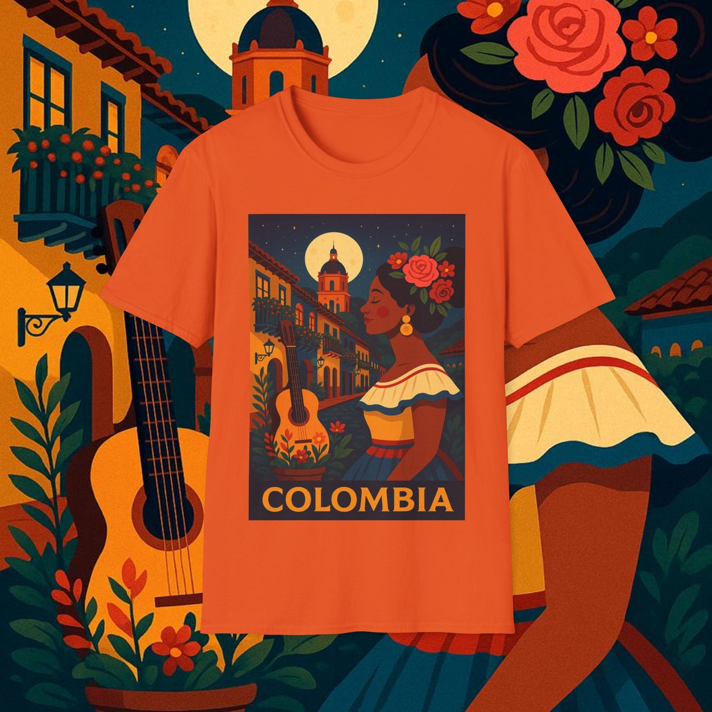 "Camiseta Colombia: Magia de Colores, Café y Tradición ☕🎨🌄"