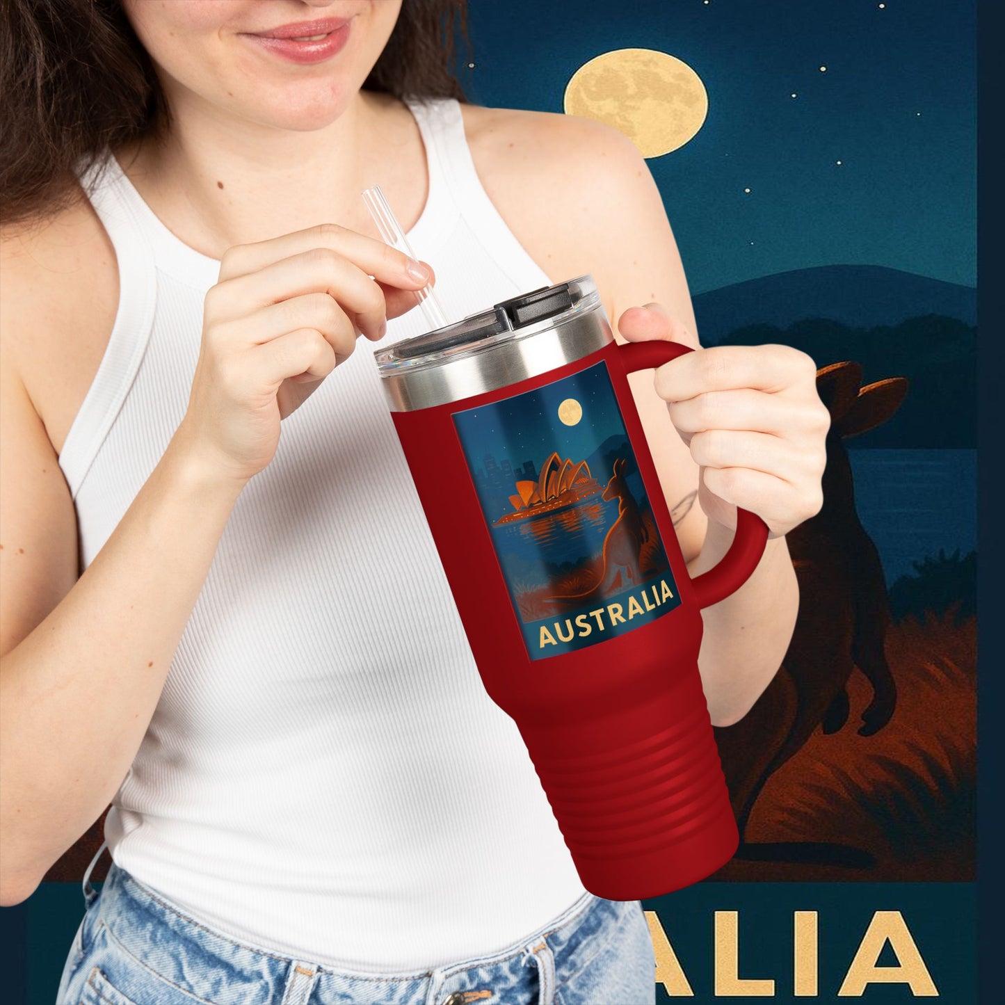"Australia Insulated Travel Mug🌞 – Land of natural wonders and free spirit"