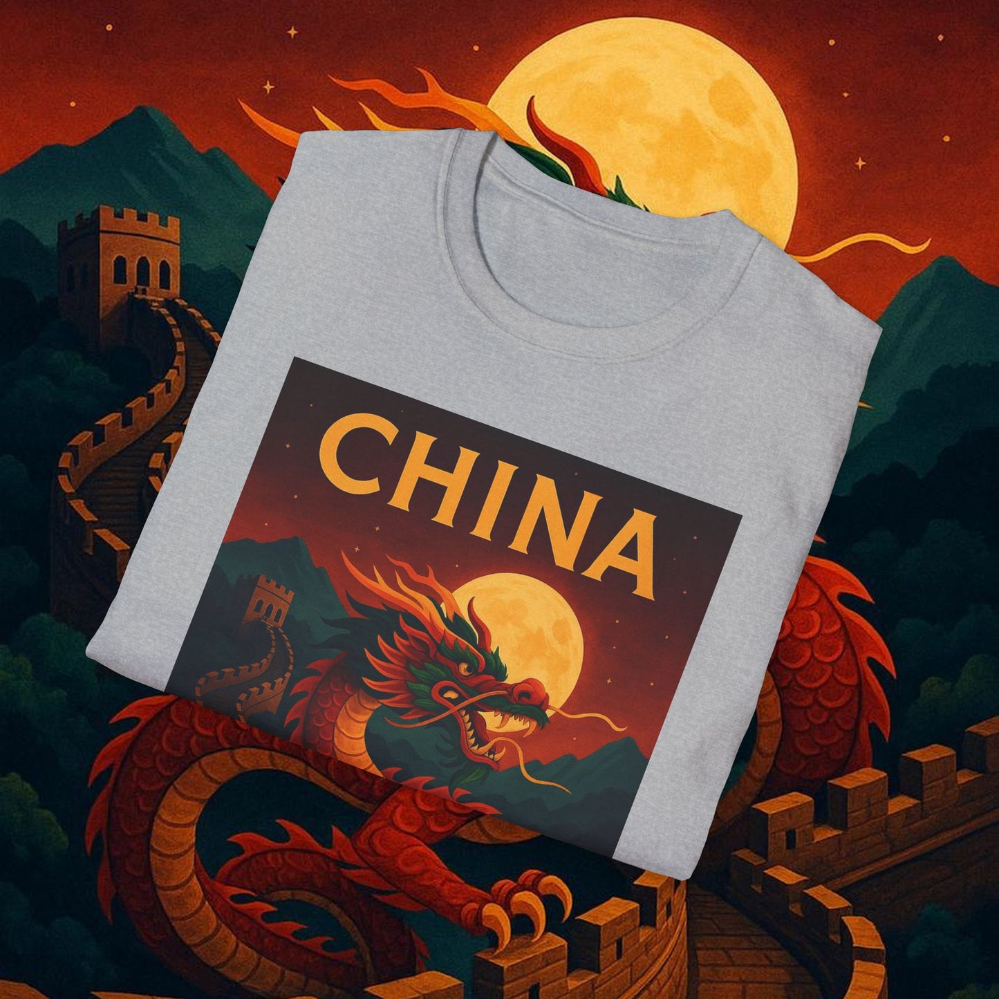 "Camiseta China – Dragones, murallas y leyendas eternas"