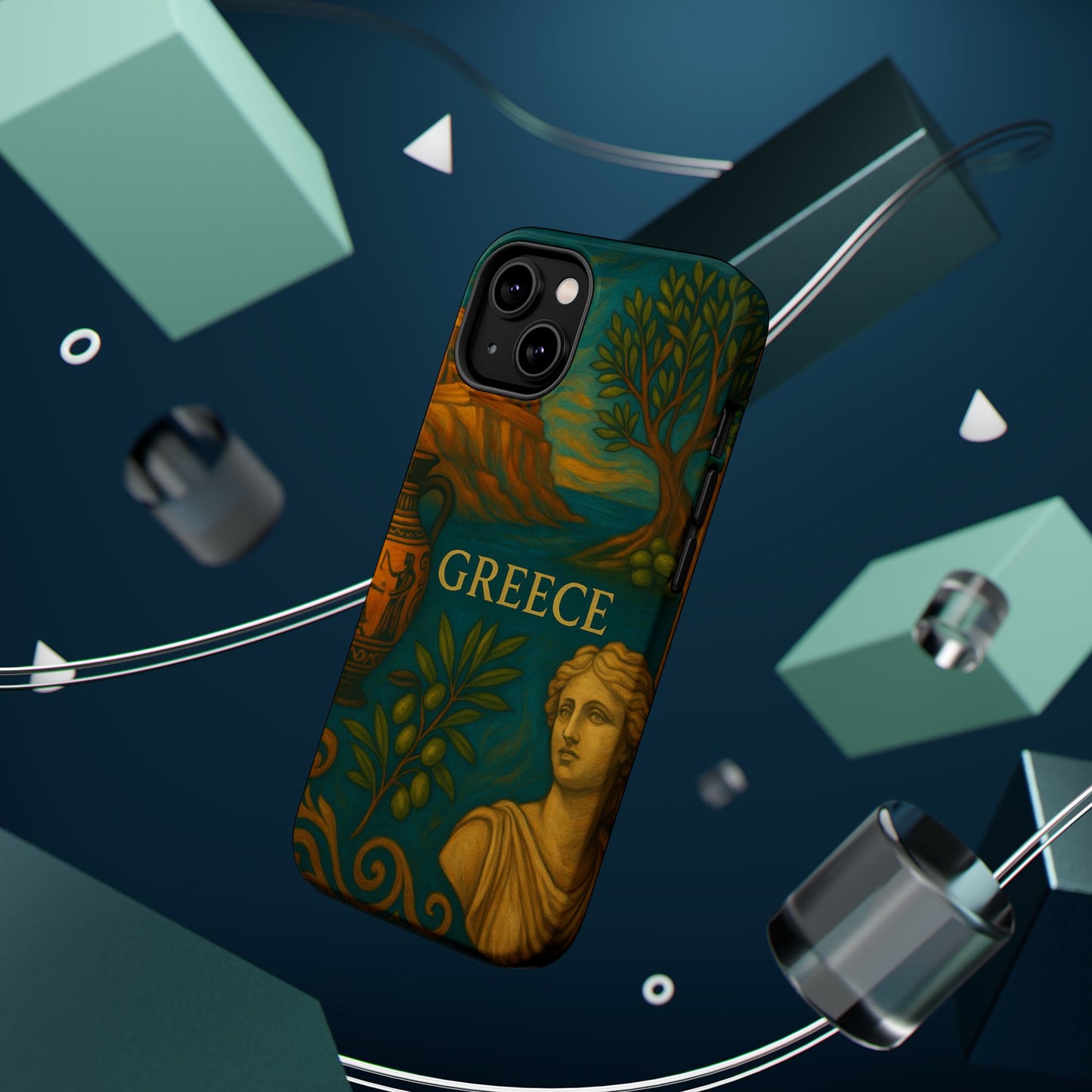 "Funda Magnética Reforzada Magnética Reforzada Grecia: Cuna de Dioses, Maravillas y Filosofía 🌊🏛️⚡"