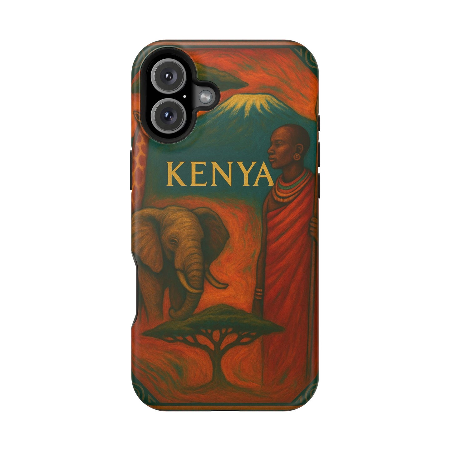 "Funda Magnética Reforzada Magnética Reforzada Kenia: Aventura Salvaje y Tierra de Horizontes Infinitos 🦁🌄🏕️"