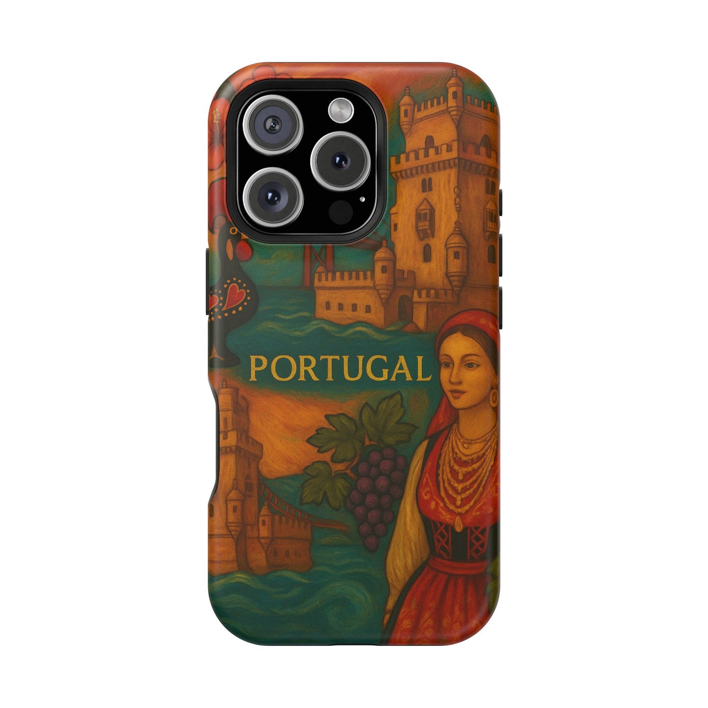 "Funda Magnética Reforzada Magnética Reforzada Portugal: Encanto Atlántico, Fados y Azulejos 🌊🎶🧿"