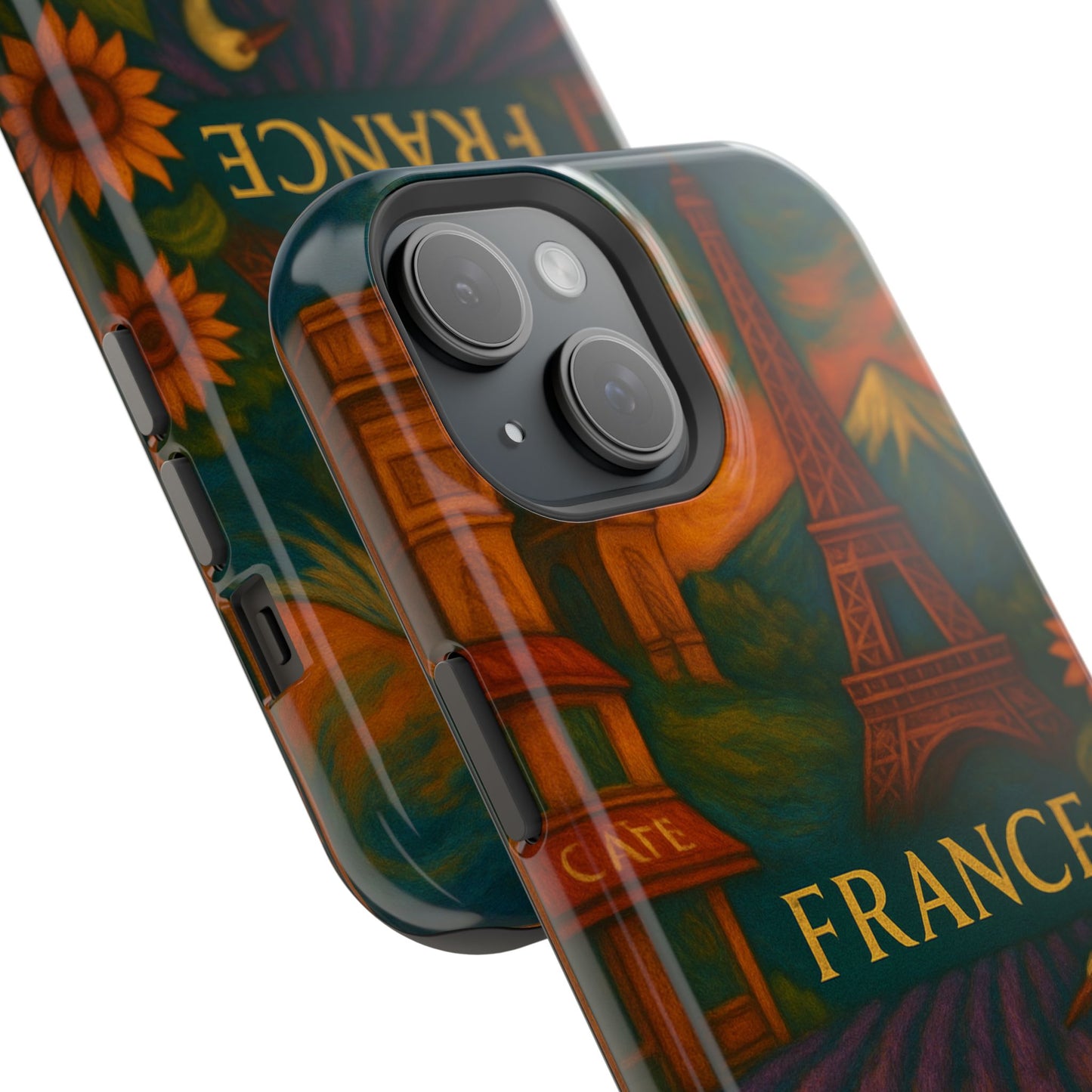 "Funda Magnética Reforzada Francia: Romance bajo la Luna 🌙🗼✨"