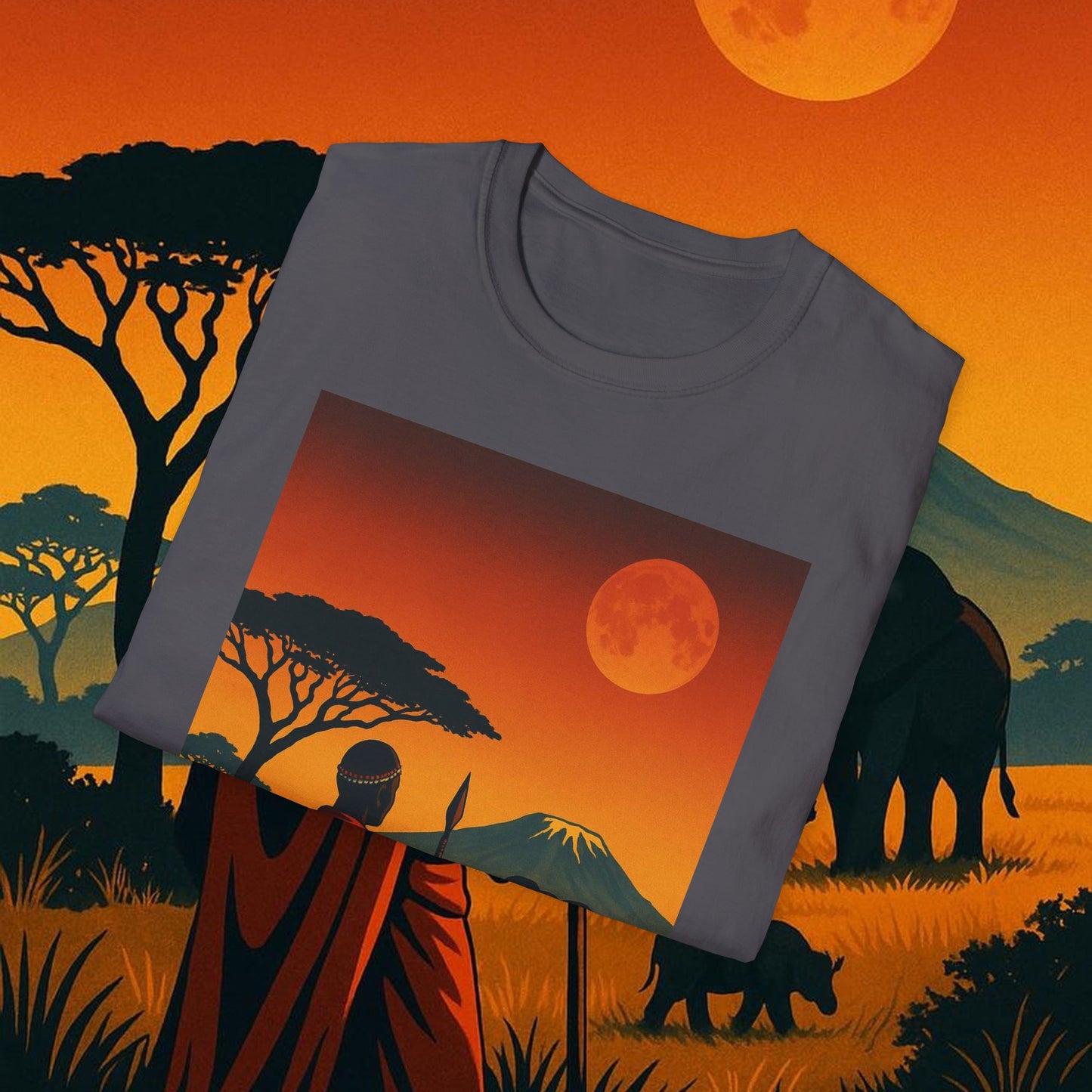 "Camiseta Kenia: Aventura Salvaje y Tierra de Horizontes Infinitos 🦁🌄🏕️"