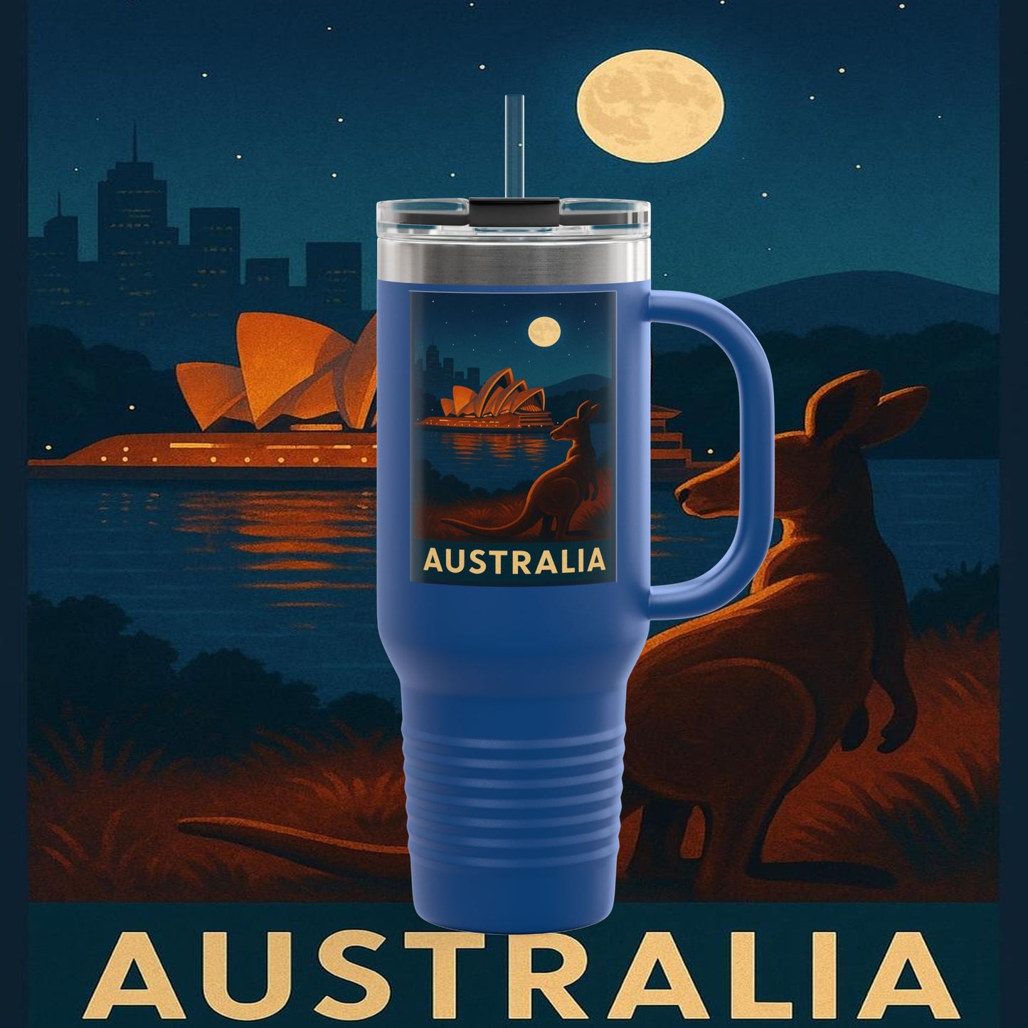 "Australia Insulated Travel Mug🌞 – Land of natural wonders and free spirit"