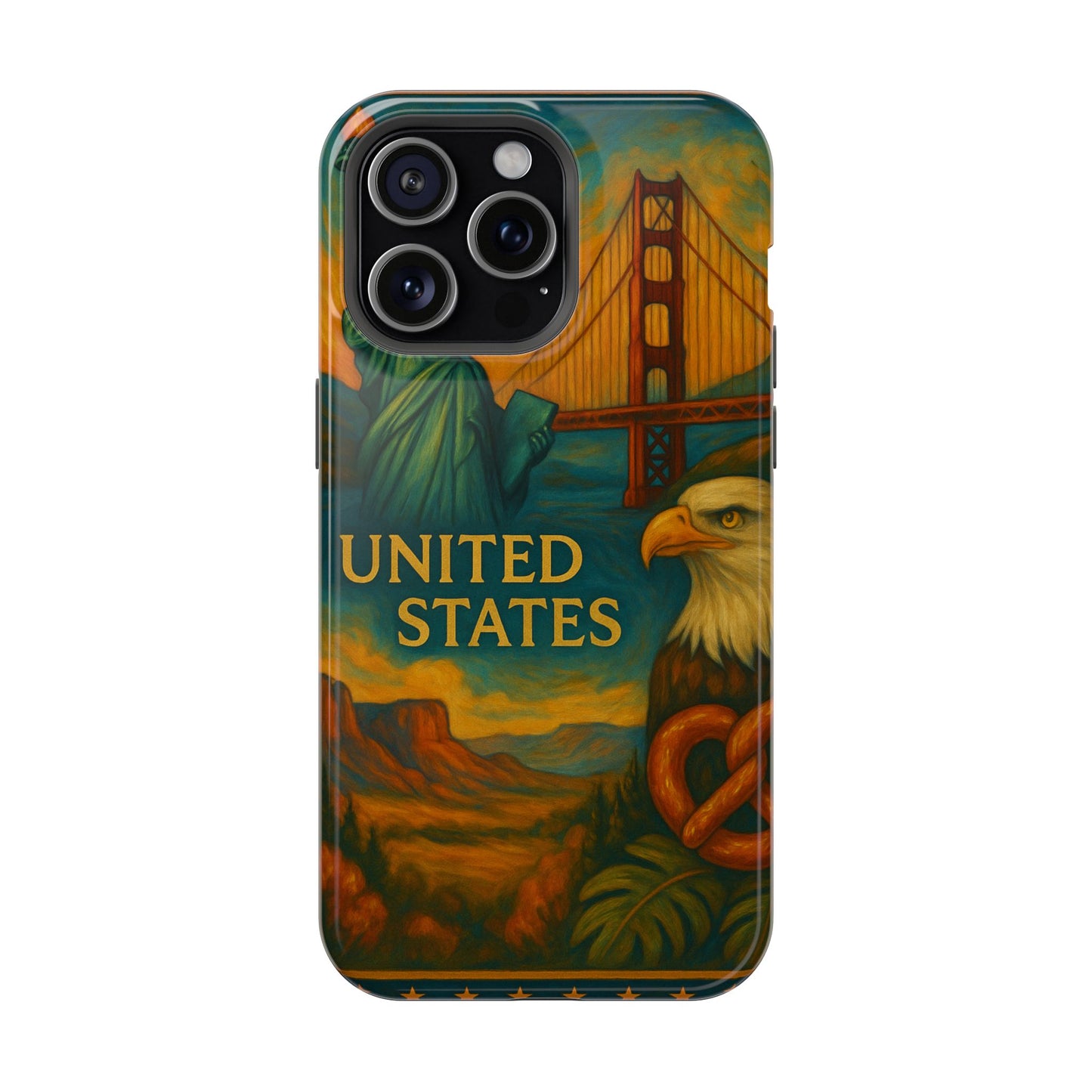 "Funda Magnética Reforzada Estados Unidos: Sueños, Libertad y Grandes Horizontes 🗽🏜️🌆"