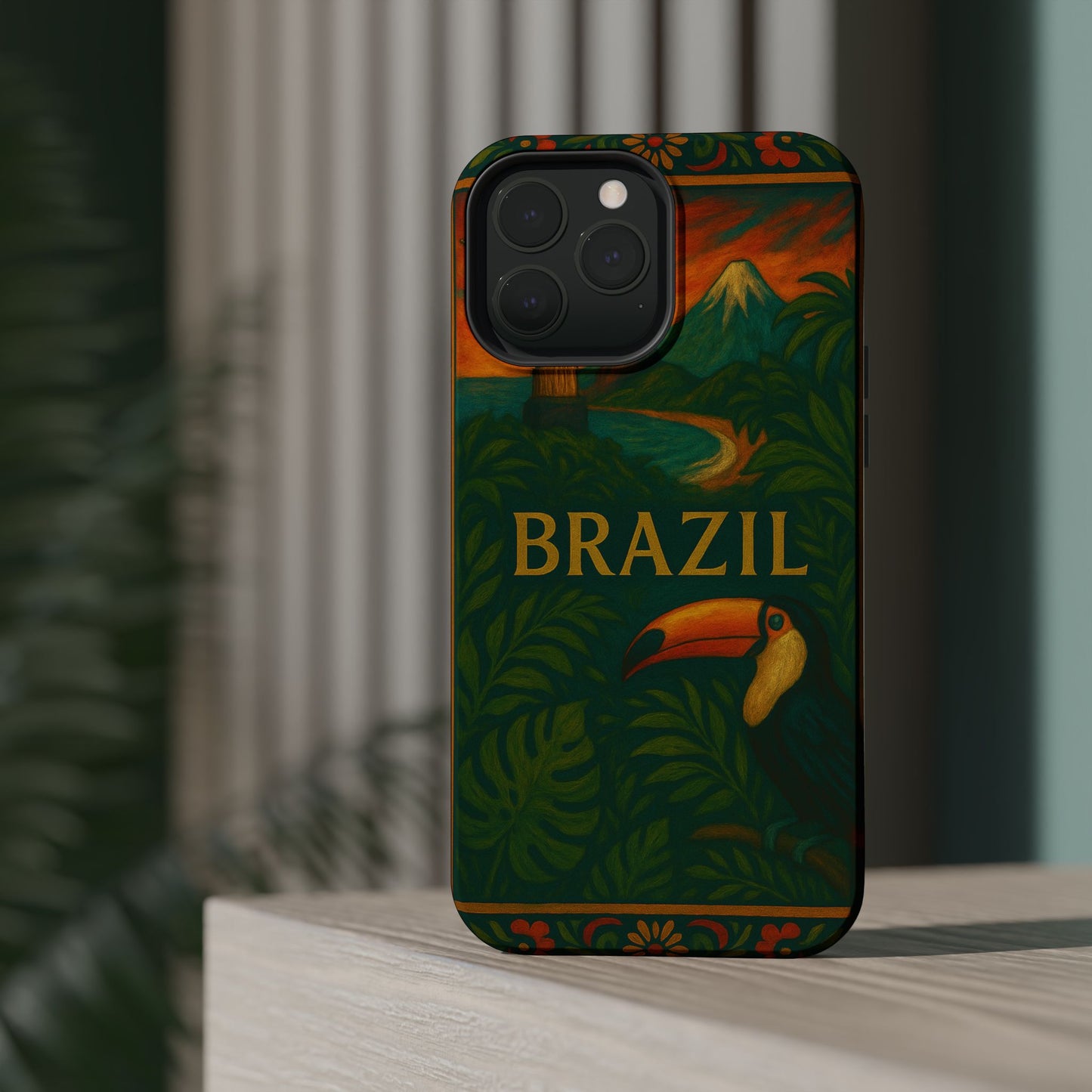 "Funda Magnética Reforzada Magnética Reforzada Brasil: Ritmo, Naturaleza y Alegría Infinita 🎶🌴🏖️"