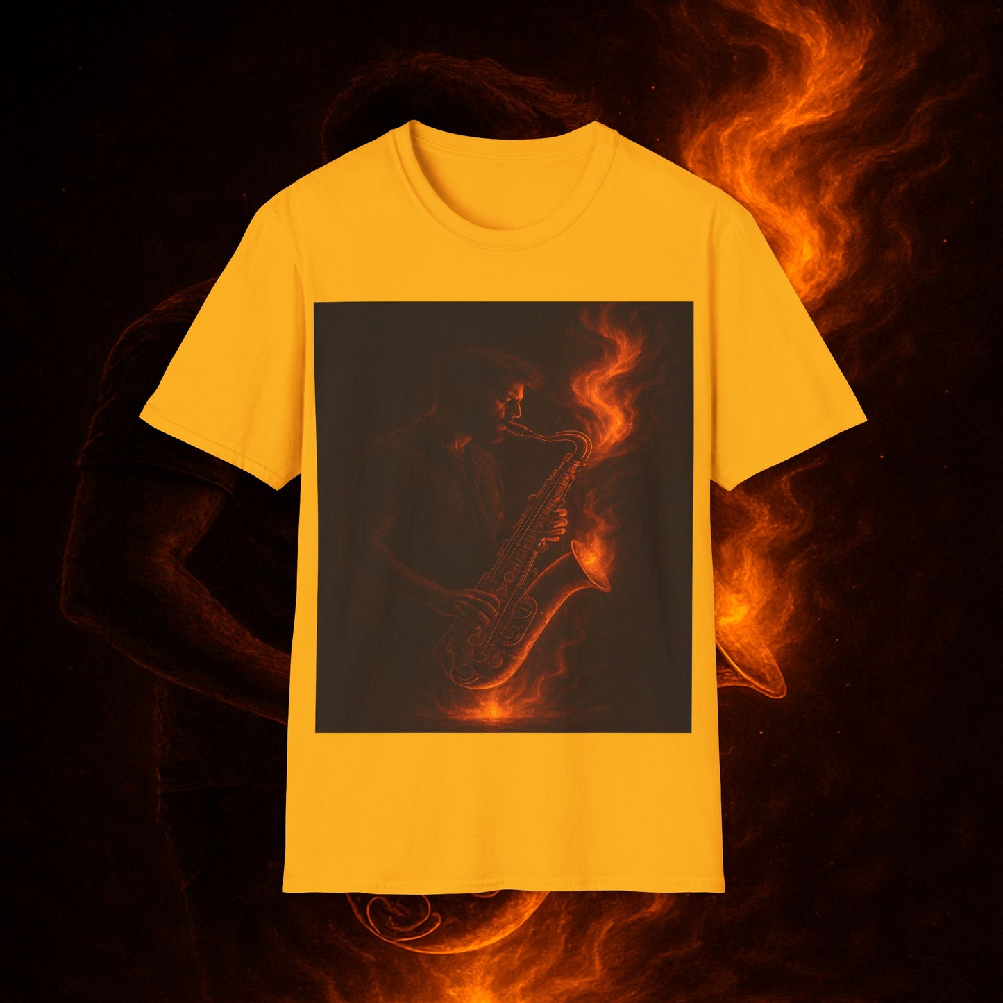 "Camiseta sax 🎷🔥 Haz que arda cada nota.” 🔥🎷