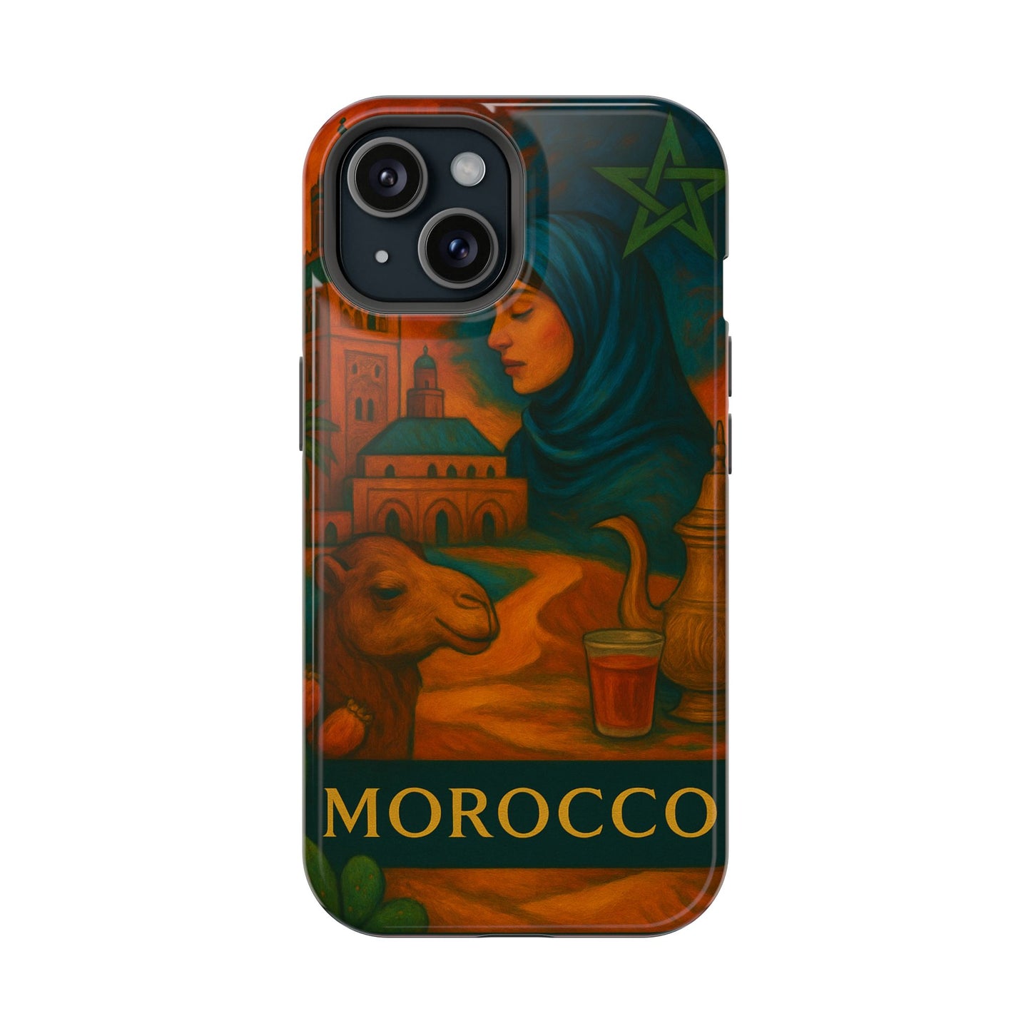 "Funda Magnética Reforzada Magnética Reforzada Marruecos: Magia del Desierto y Ciudades de Mil Colores 🐪🏜️🕌"
