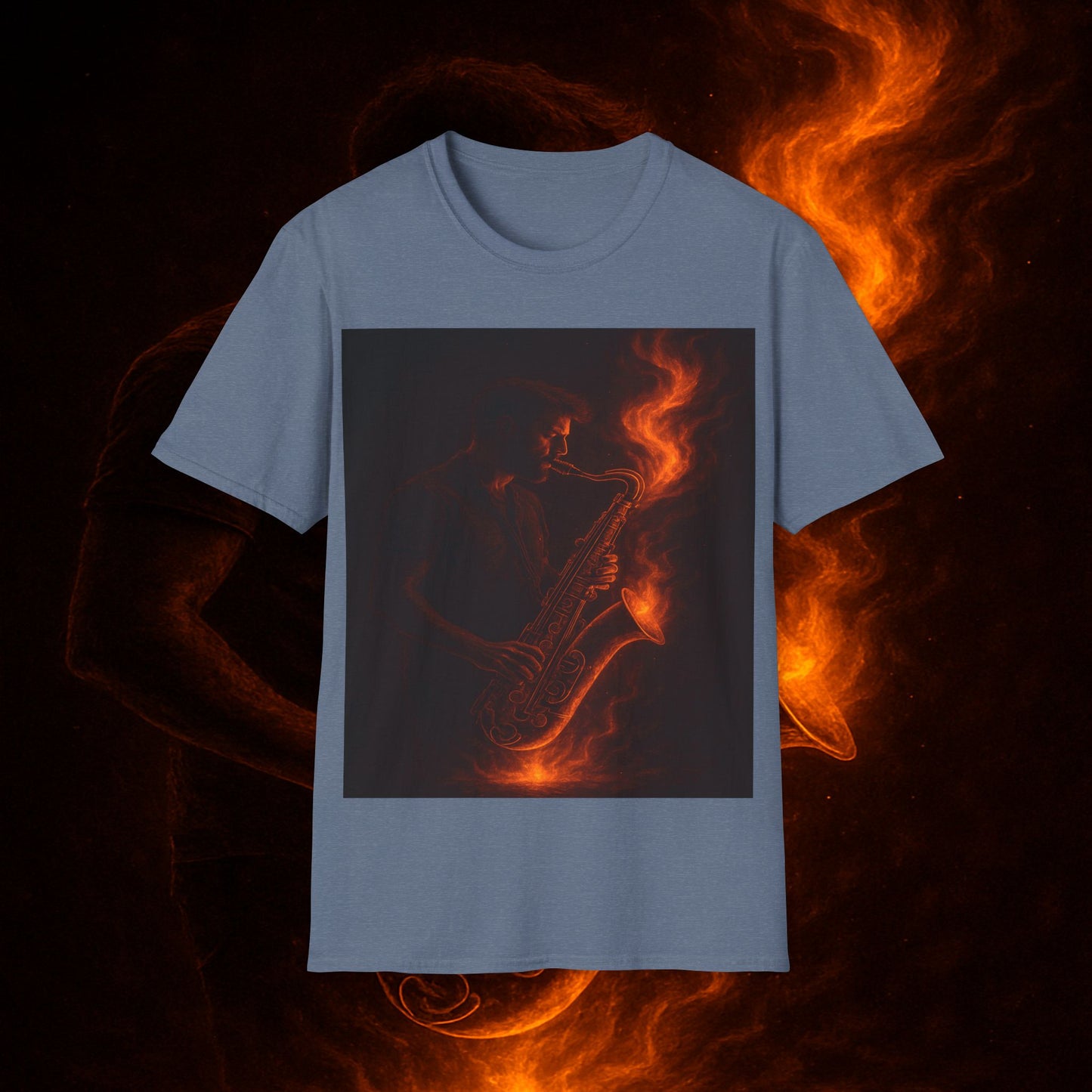 "Camiseta sax 🎷🔥 Haz que arda cada nota.” 🔥🎷