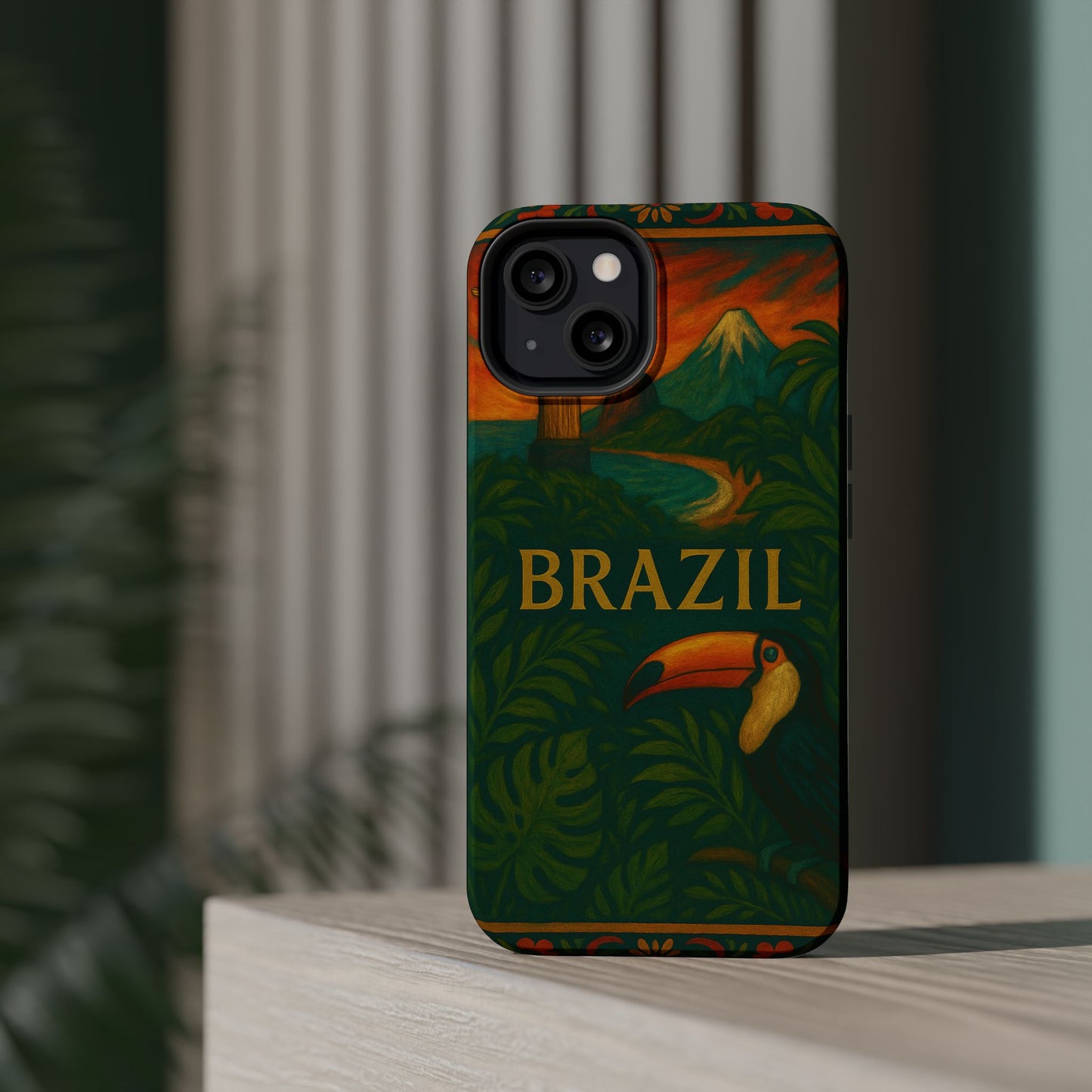 "Funda Magnética Reforzada Magnética Reforzada Brasil: Ritmo, Naturaleza y Alegría Infinita 🎶🌴🏖️"