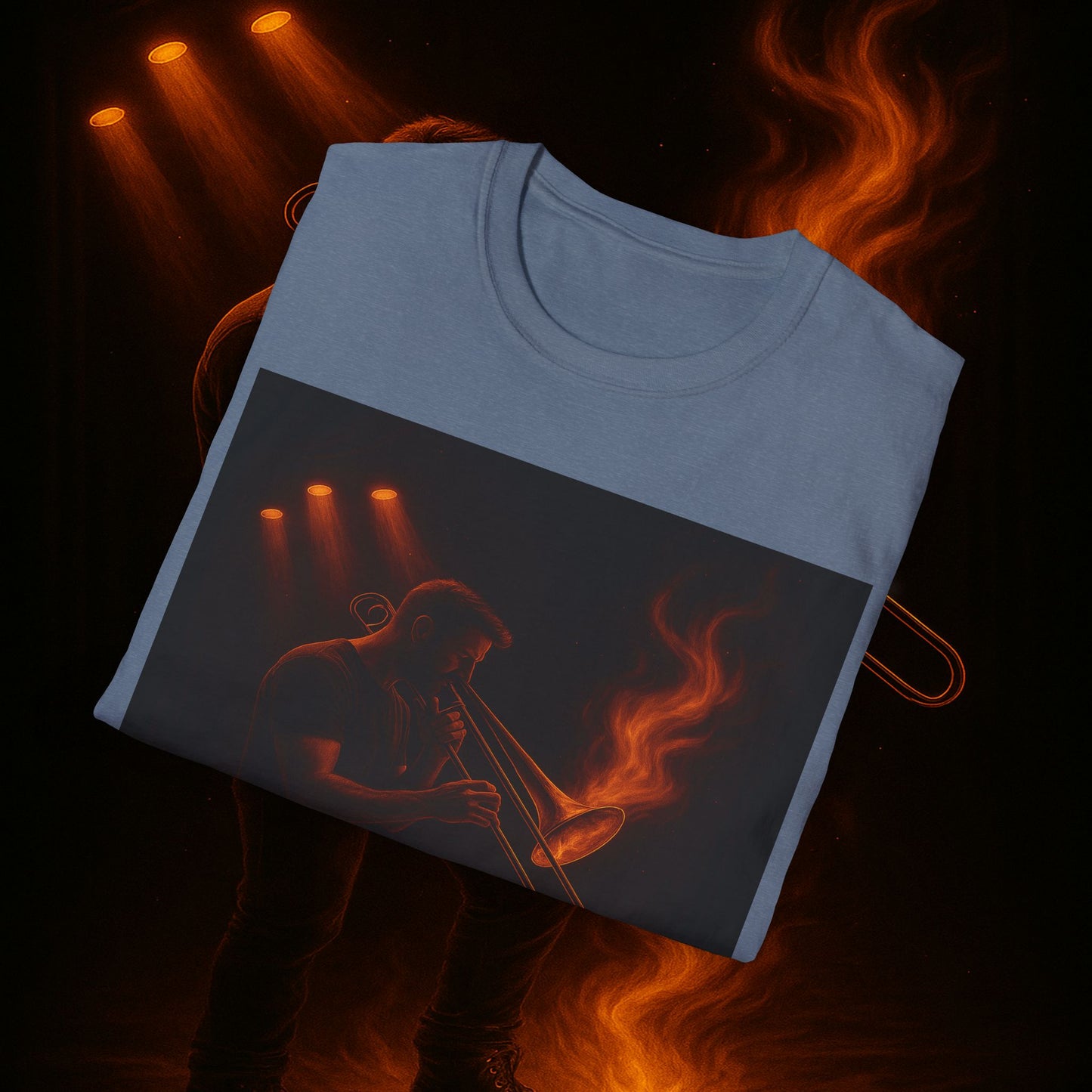 "Camiseta Trombón 🎷🔥No todos los fuegos hacen ruido… algunos tocan el alma.” 🔥🎷
