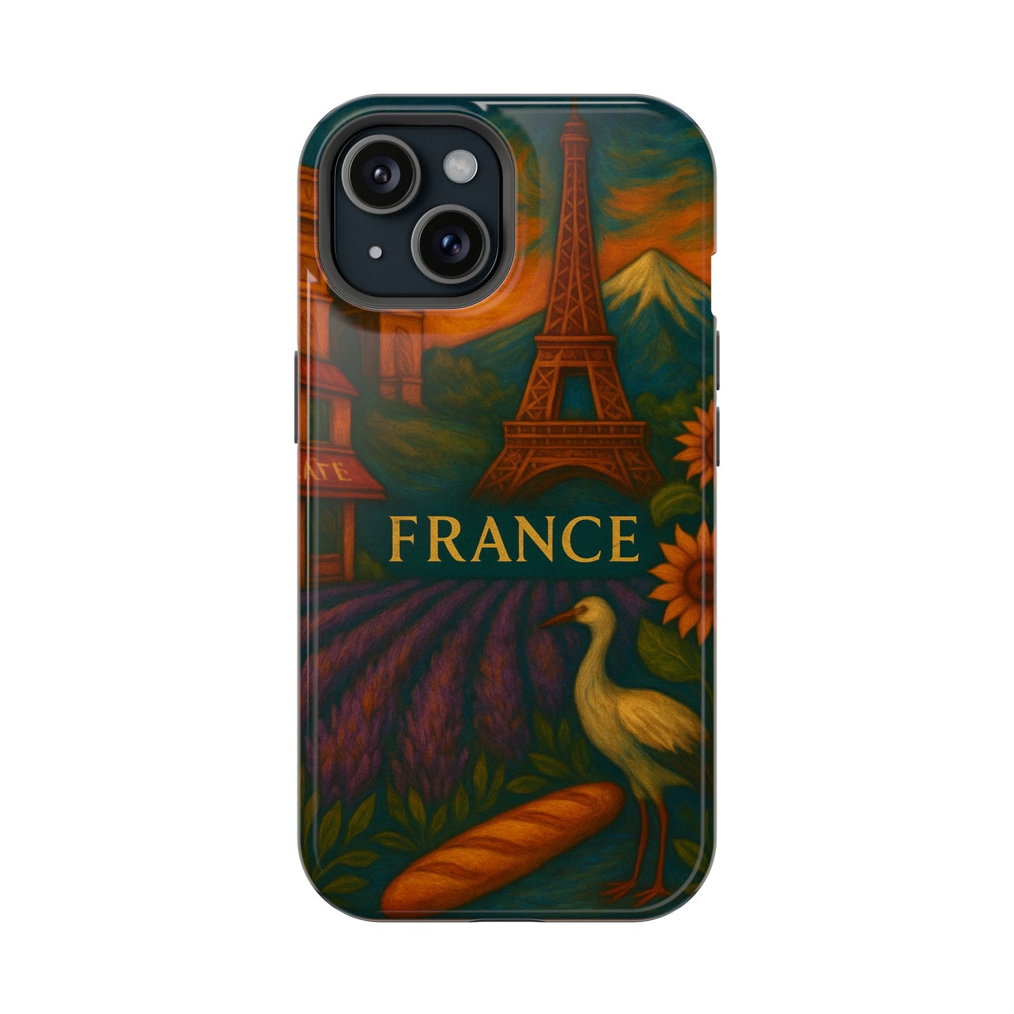 "Funda Magnética Reforzada Francia: Romance bajo la Luna 🌙🗼✨"