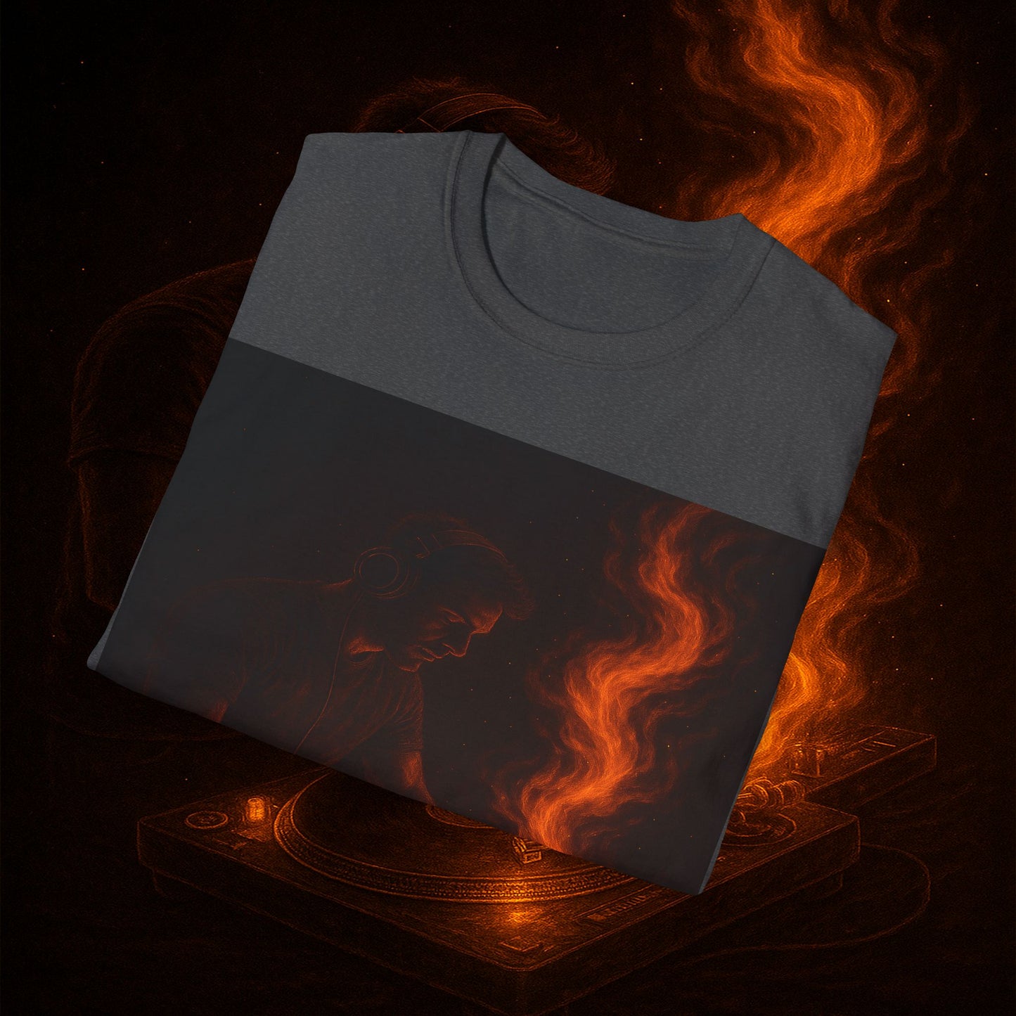 "Camiseta dj 🎧🔥 No mezclas canciones… mezclas fuego.” 🔥🎧