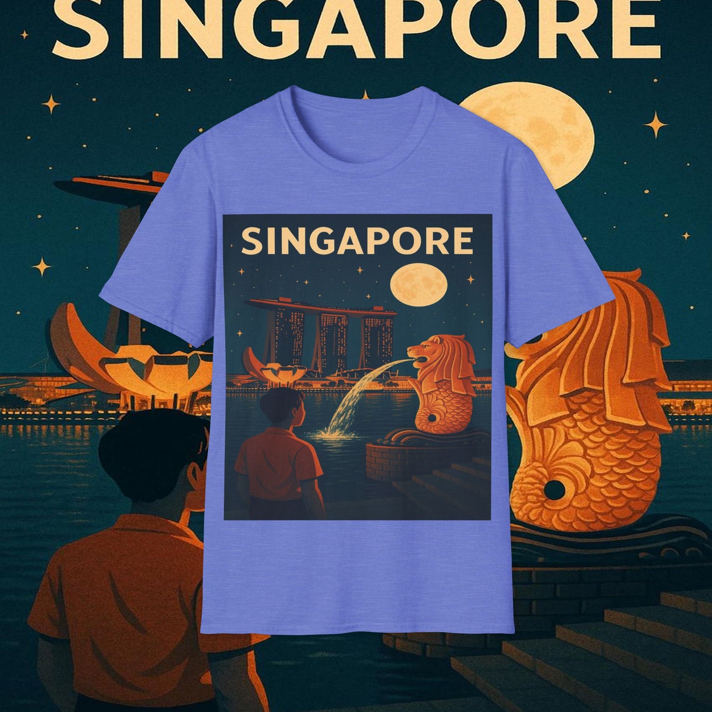 "Camiseta Singapur 🌆 – Futuro, cultura y naturaleza en un solo lugar"