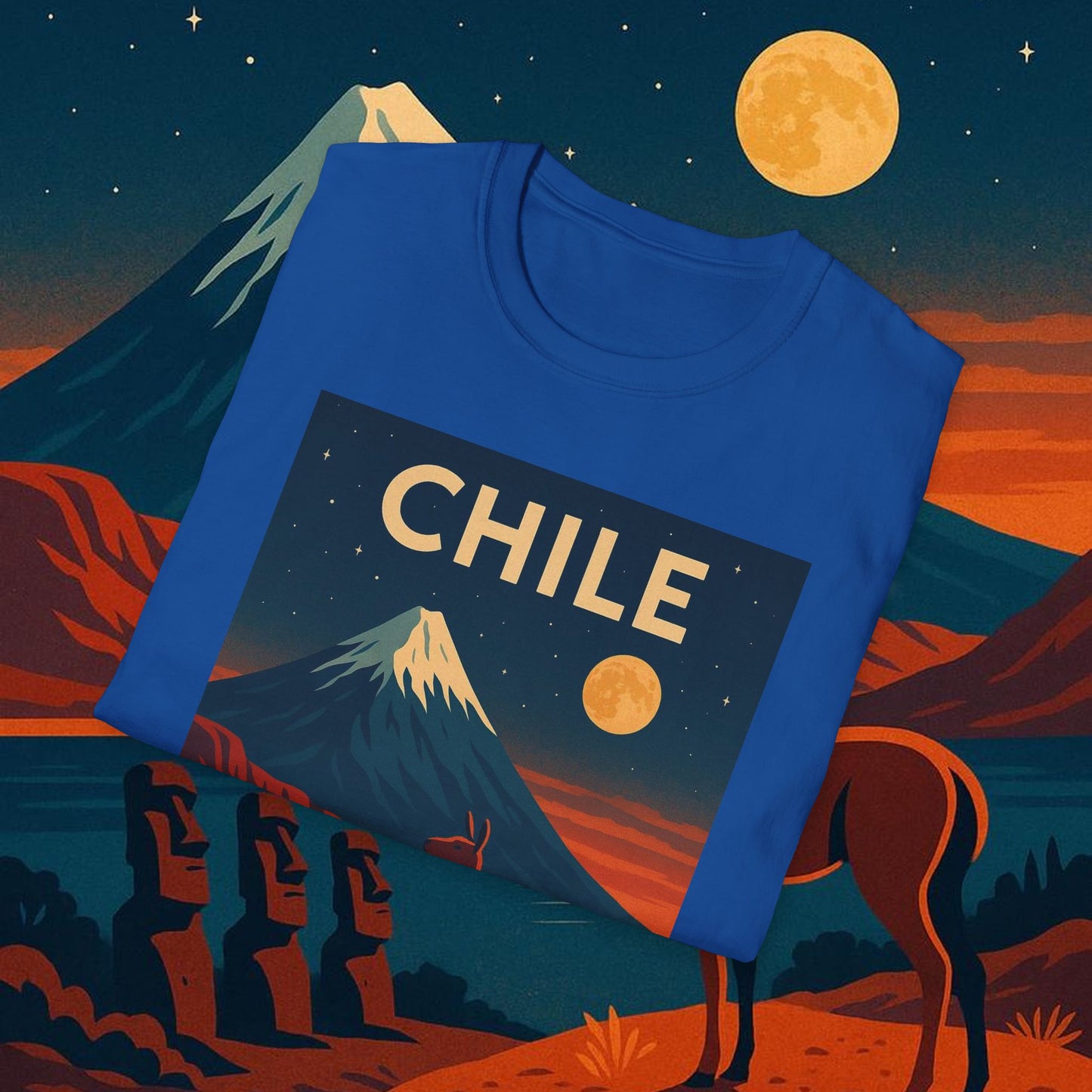 "Camiseta Chile: Naturaleza Indómita y Horizontes Eternos 🏔️🍇🏜️"