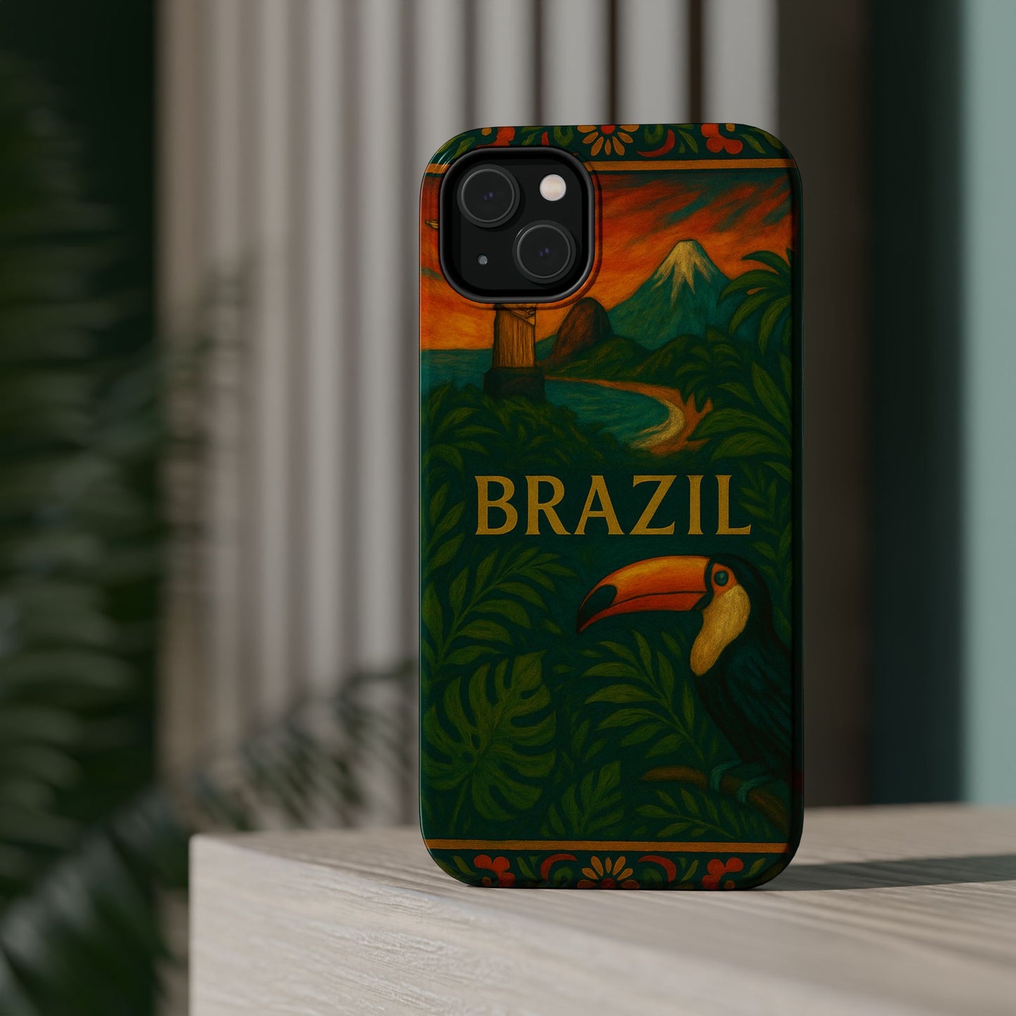 "Funda Magnética Reforzada Magnética Reforzada Brasil: Ritmo, Naturaleza y Alegría Infinita 🎶🌴🏖️"