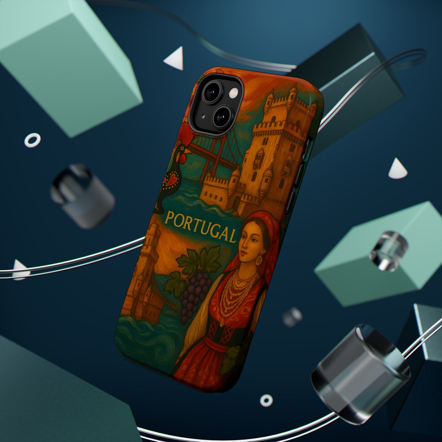 "Funda Magnética Reforzada Magnética Reforzada Portugal: Encanto Atlántico, Fados y Azulejos 🌊🎶🧿"
