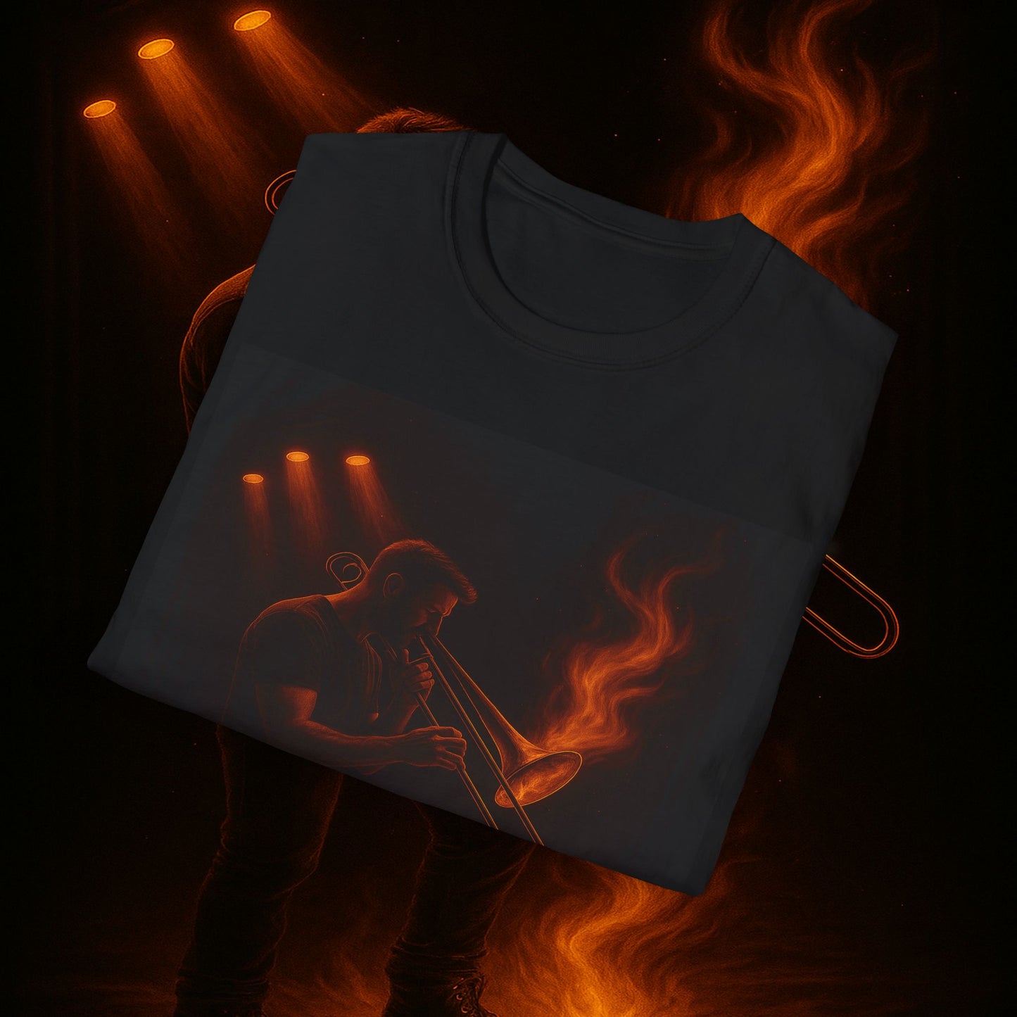 "Camiseta Trombón 🎷🔥No todos los fuegos hacen ruido… algunos tocan el alma.” 🔥🎷