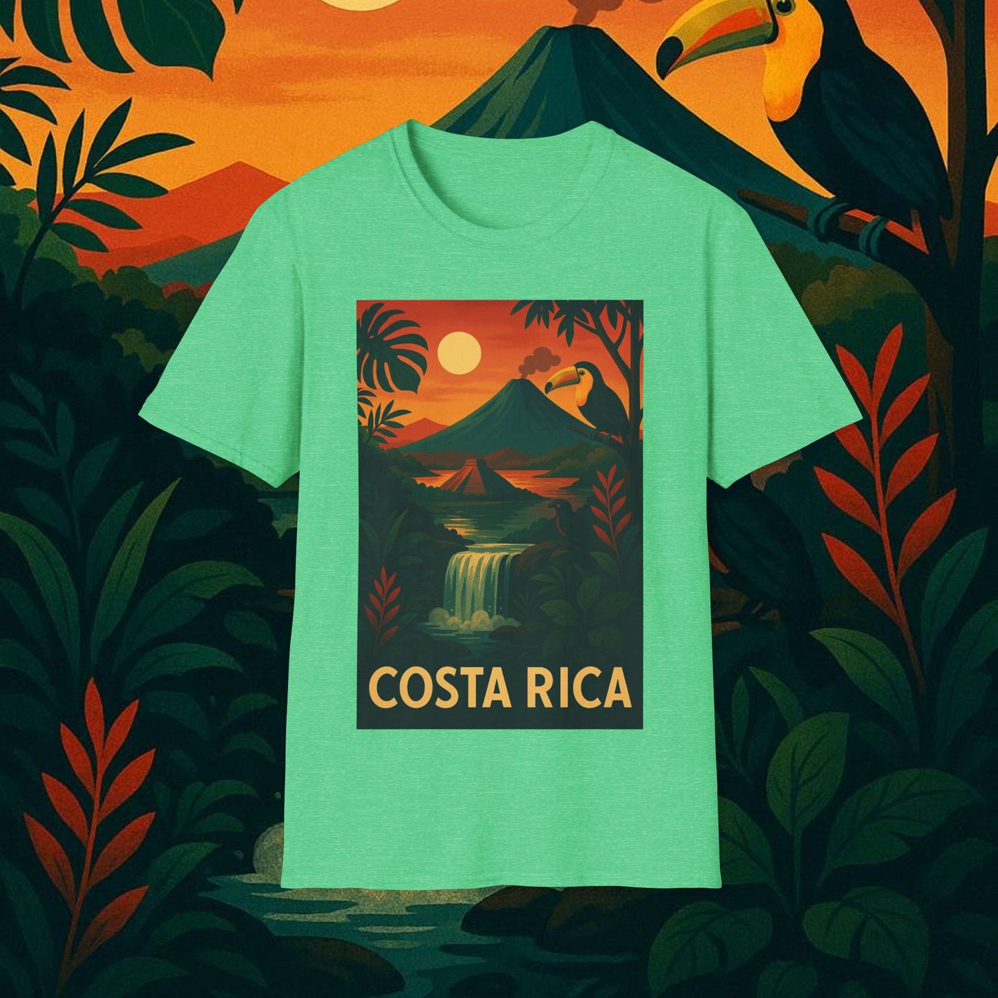 "Camiseta Costa Rica: Pura Vida entre Volcanes y Selvas 🌋🌴🦜"