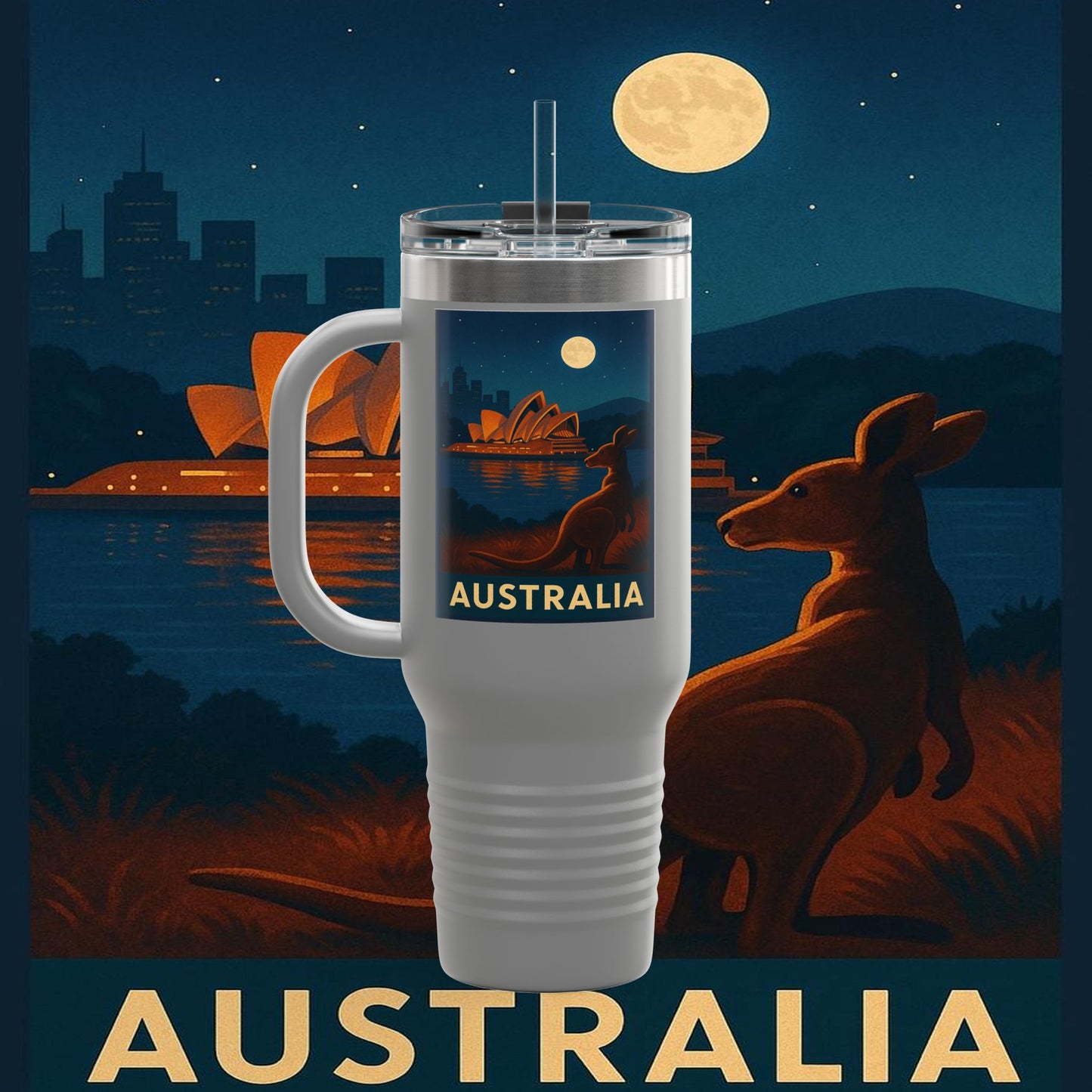 "Australia Insulated Travel Mug🌞 – Land of natural wonders and free spirit"
