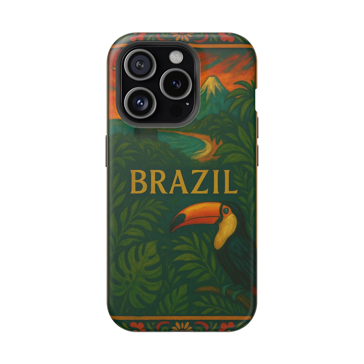 "Funda Magnética Reforzada Magnética Reforzada Brasil: Ritmo, Naturaleza y Alegría Infinita 🎶🌴🏖️"