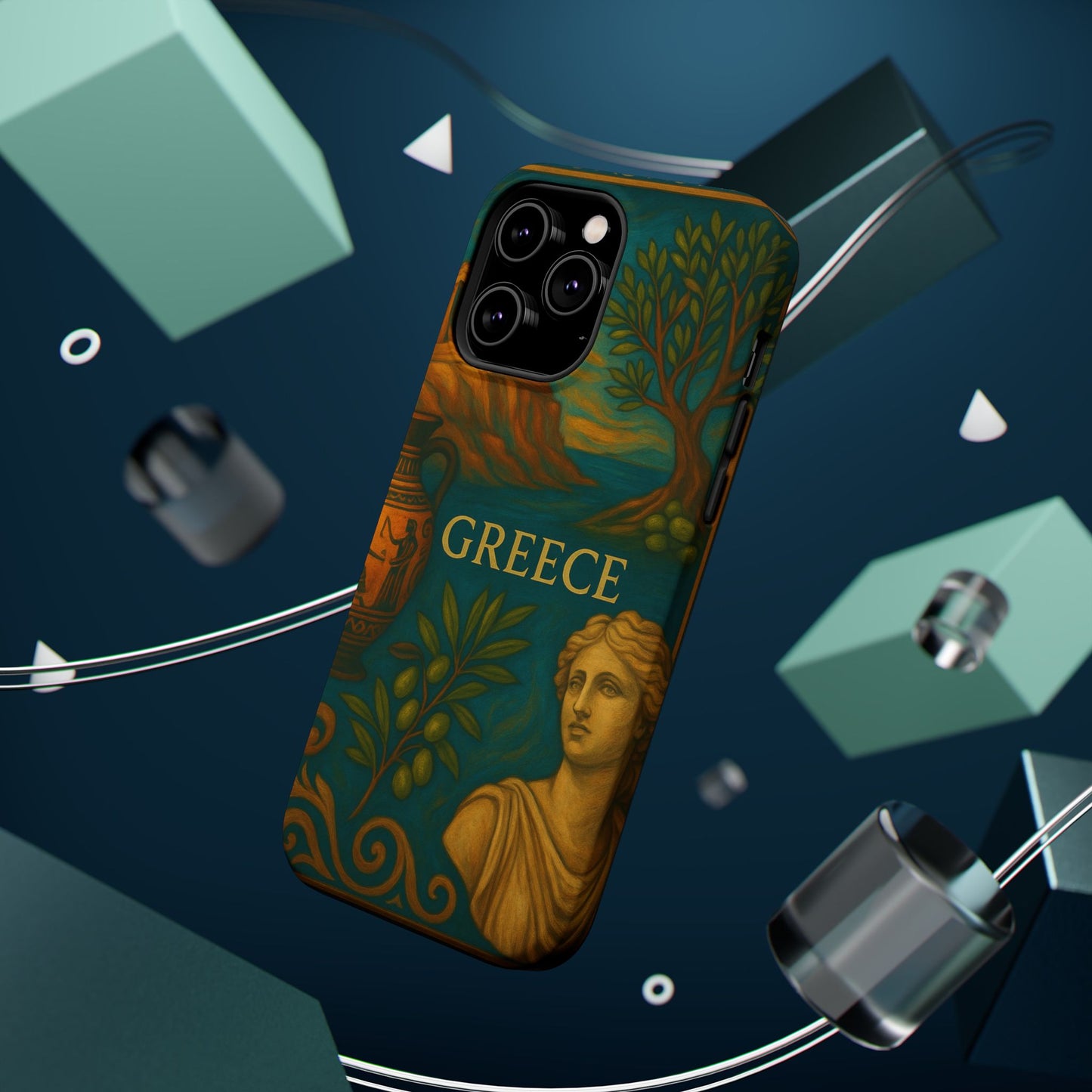 "Funda Magnética Reforzada Magnética Reforzada Grecia: Cuna de Dioses, Maravillas y Filosofía 🌊🏛️⚡"